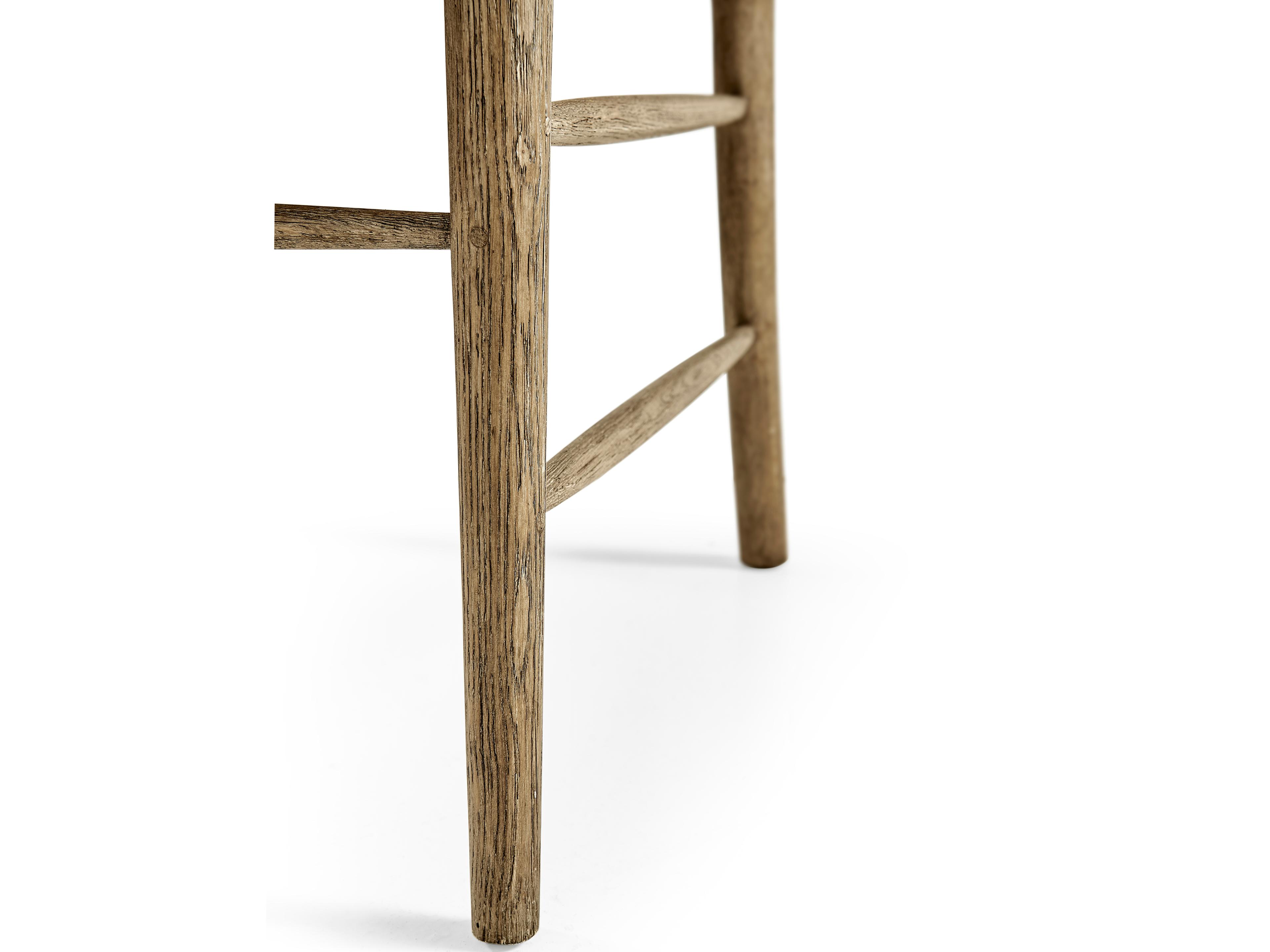 Jonathan Charles Timeless Oak Wood Brown Upholstered Armless Dining Chair