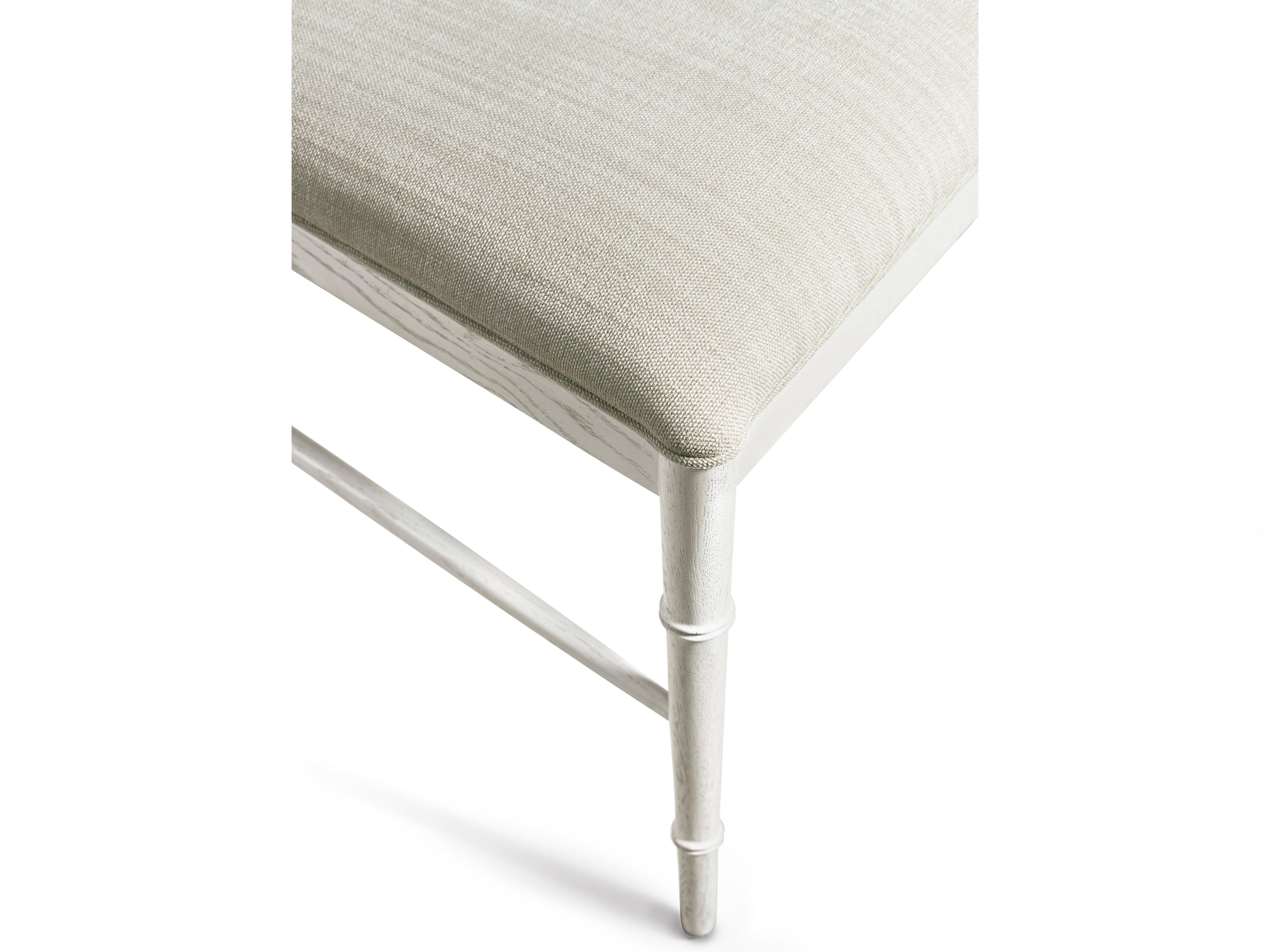 Jonathan Charles Timeless Oak Wood White Upholstered Side Dining Chair