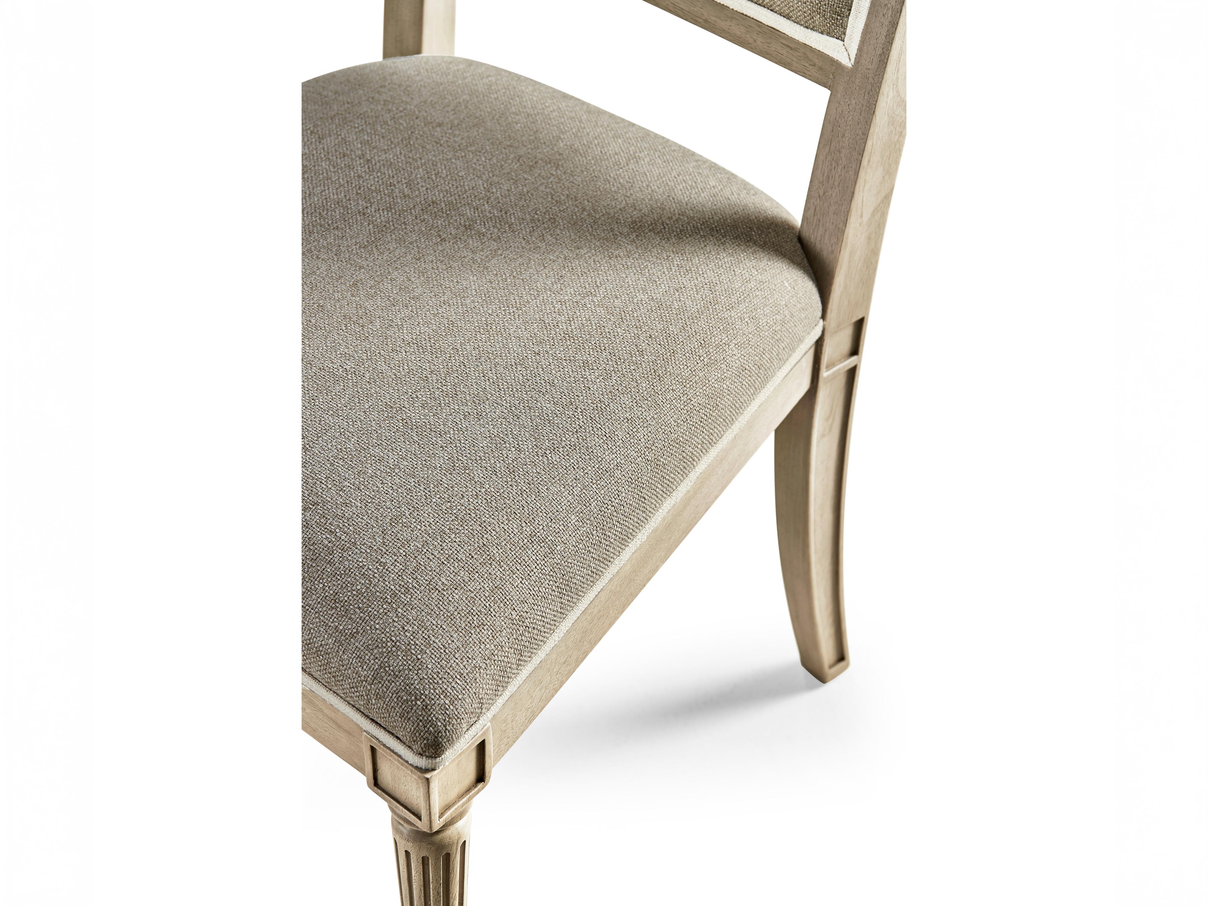 Jonathan Charles Timeless Beech Wood Brown Upholstered Side Dining Chair