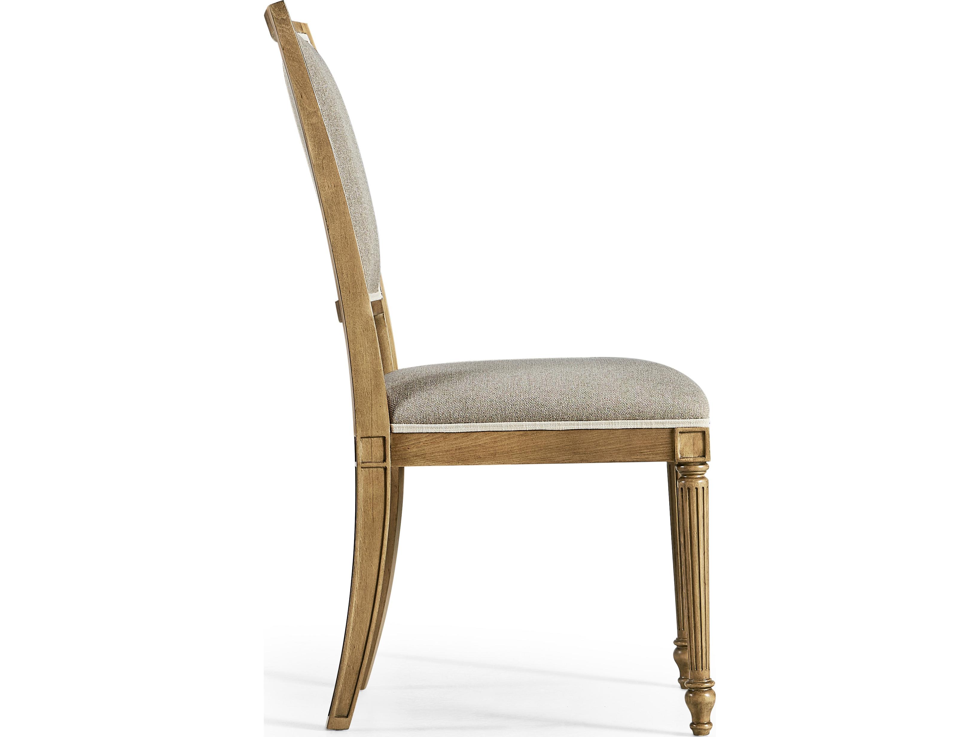 Jonathan Charles Timeless Beech Wood Brown Upholstered Armless Dining Chair