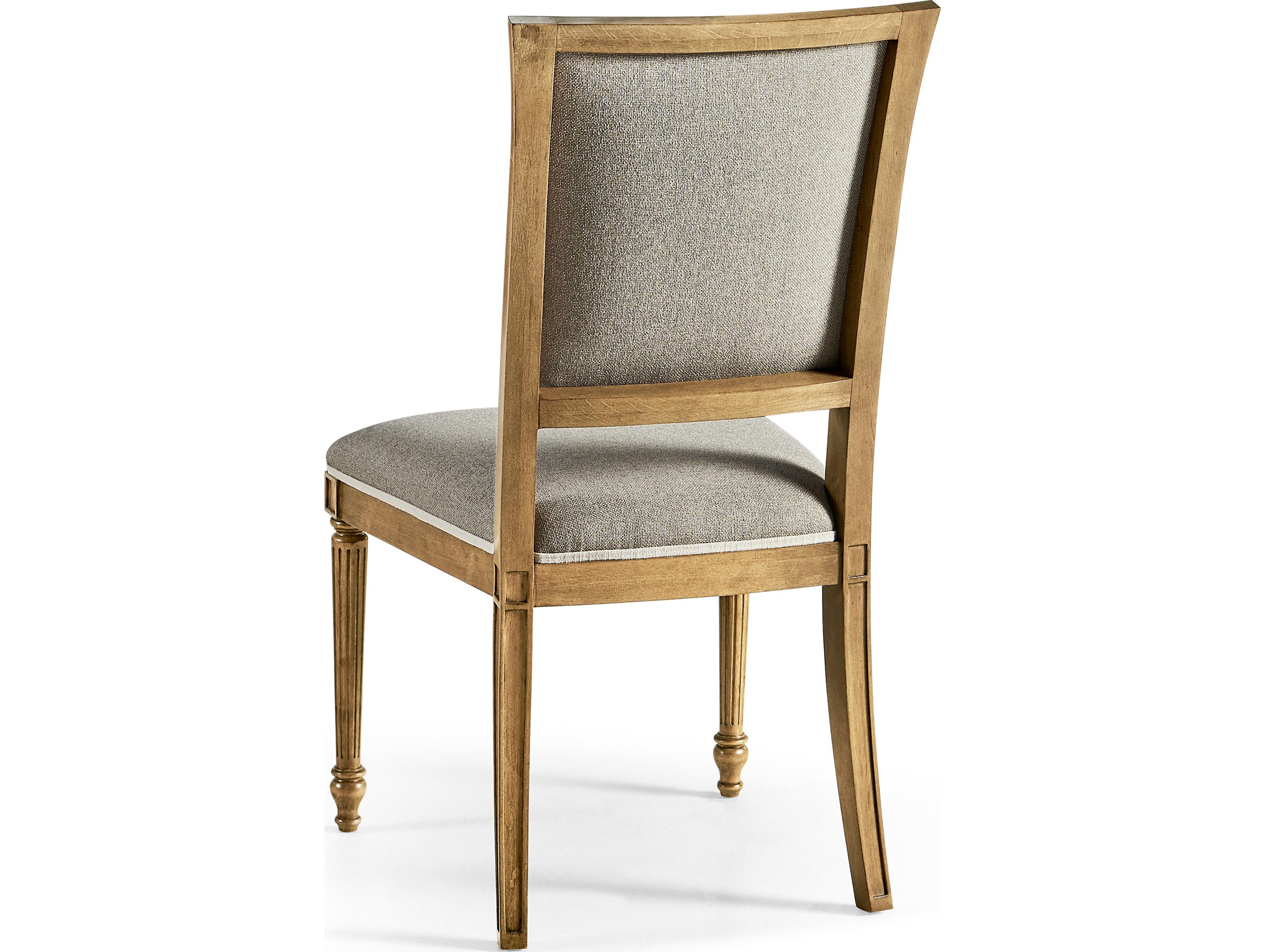 Jonathan Charles Timeless Beech Wood Brown Upholstered Armless Dining Chair