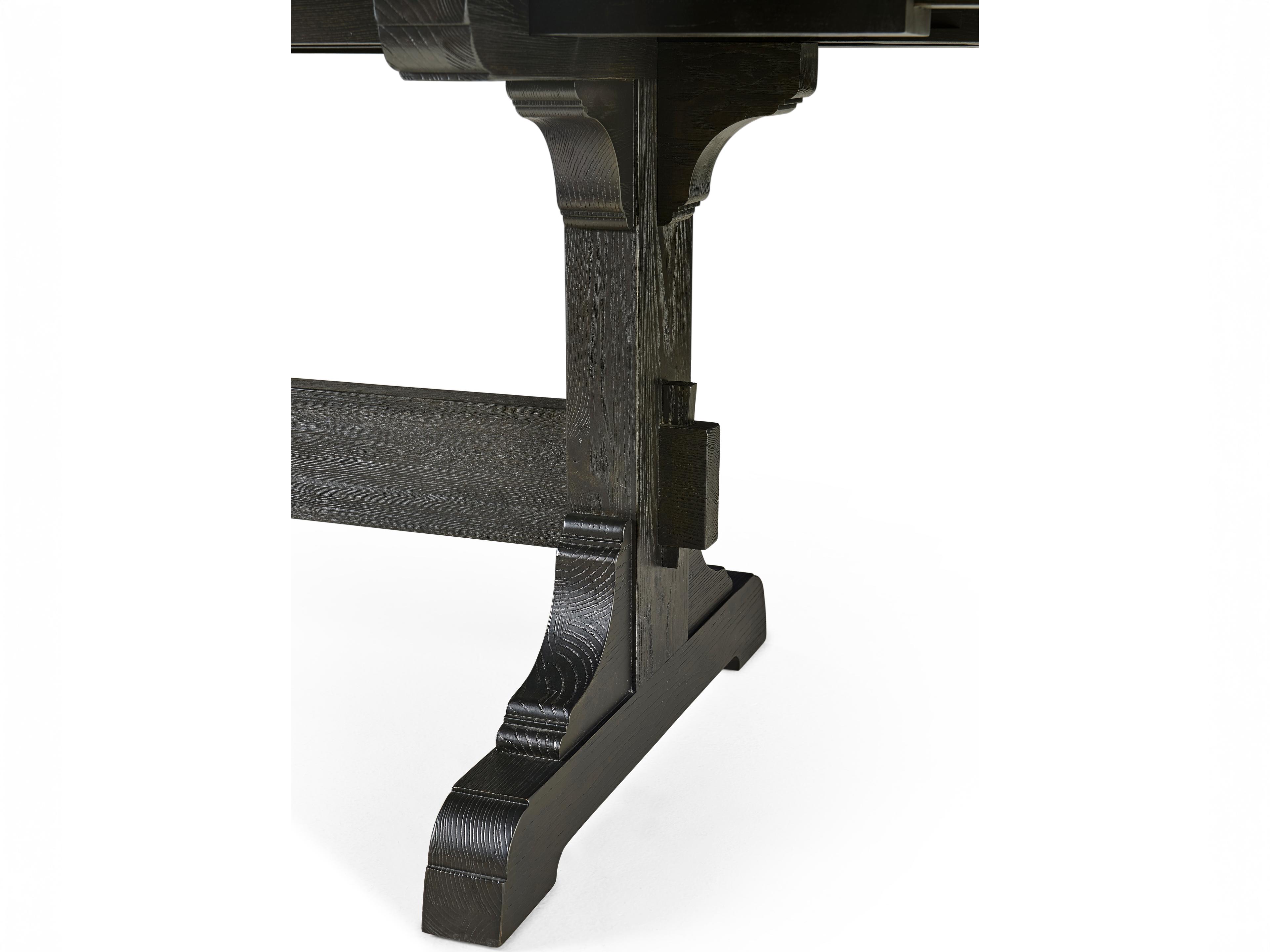 Jonathan Charles Timeless Rectangular Wood Ebonized Oak Dining Table