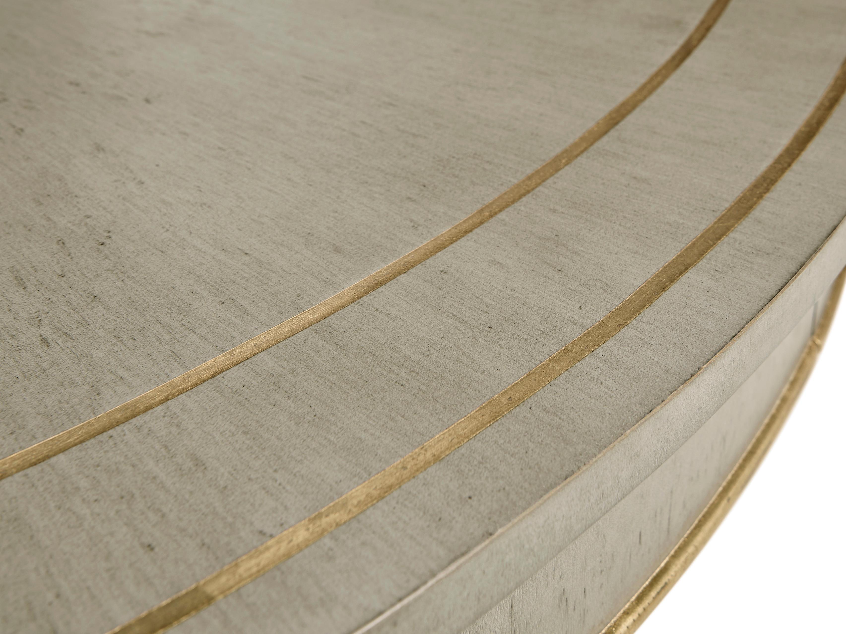 Jonathan Charles Buckingham Round Wood Grey Dining Table