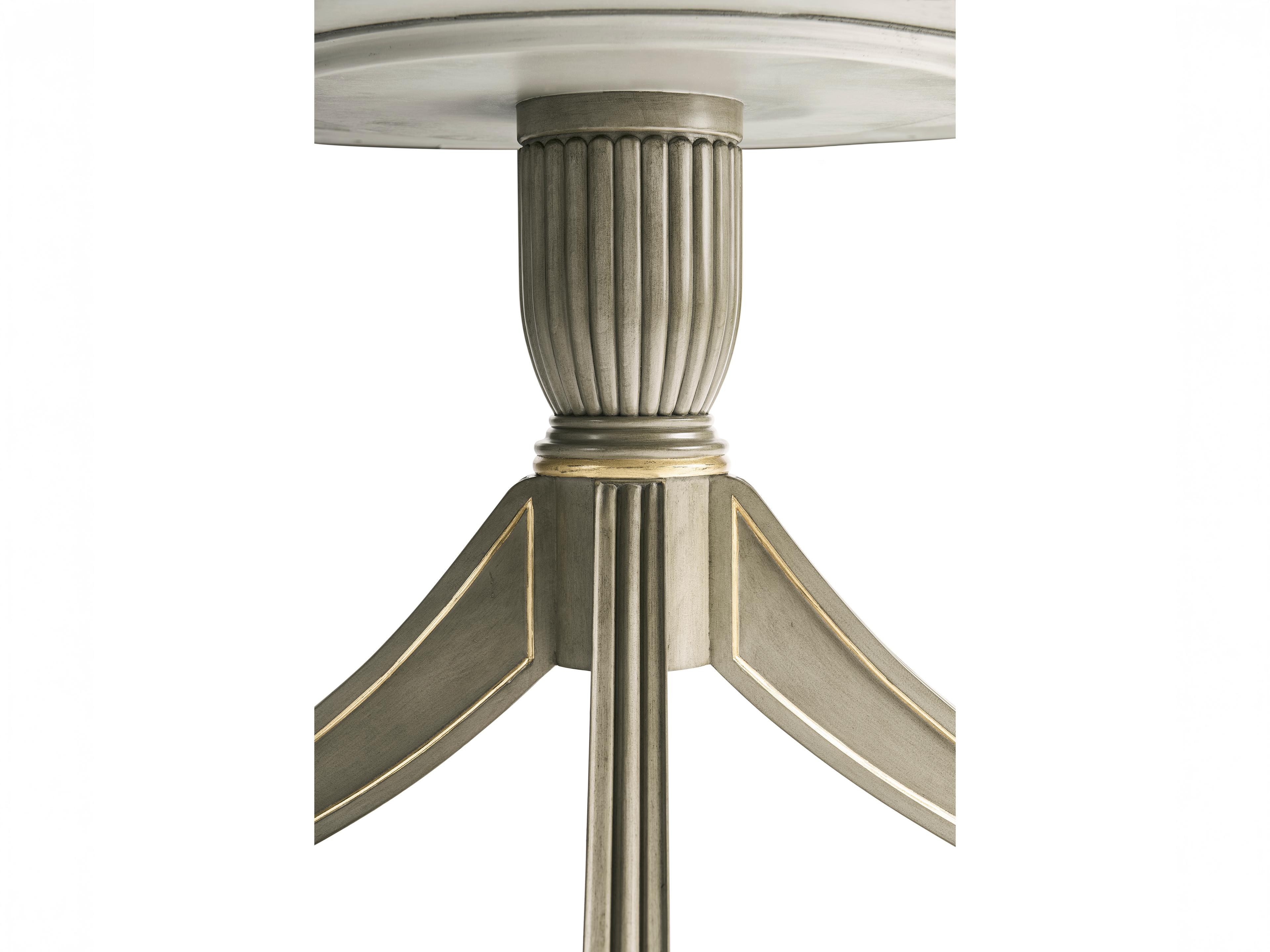 Jonathan Charles Buckingham Round Wood Grey Dining Table