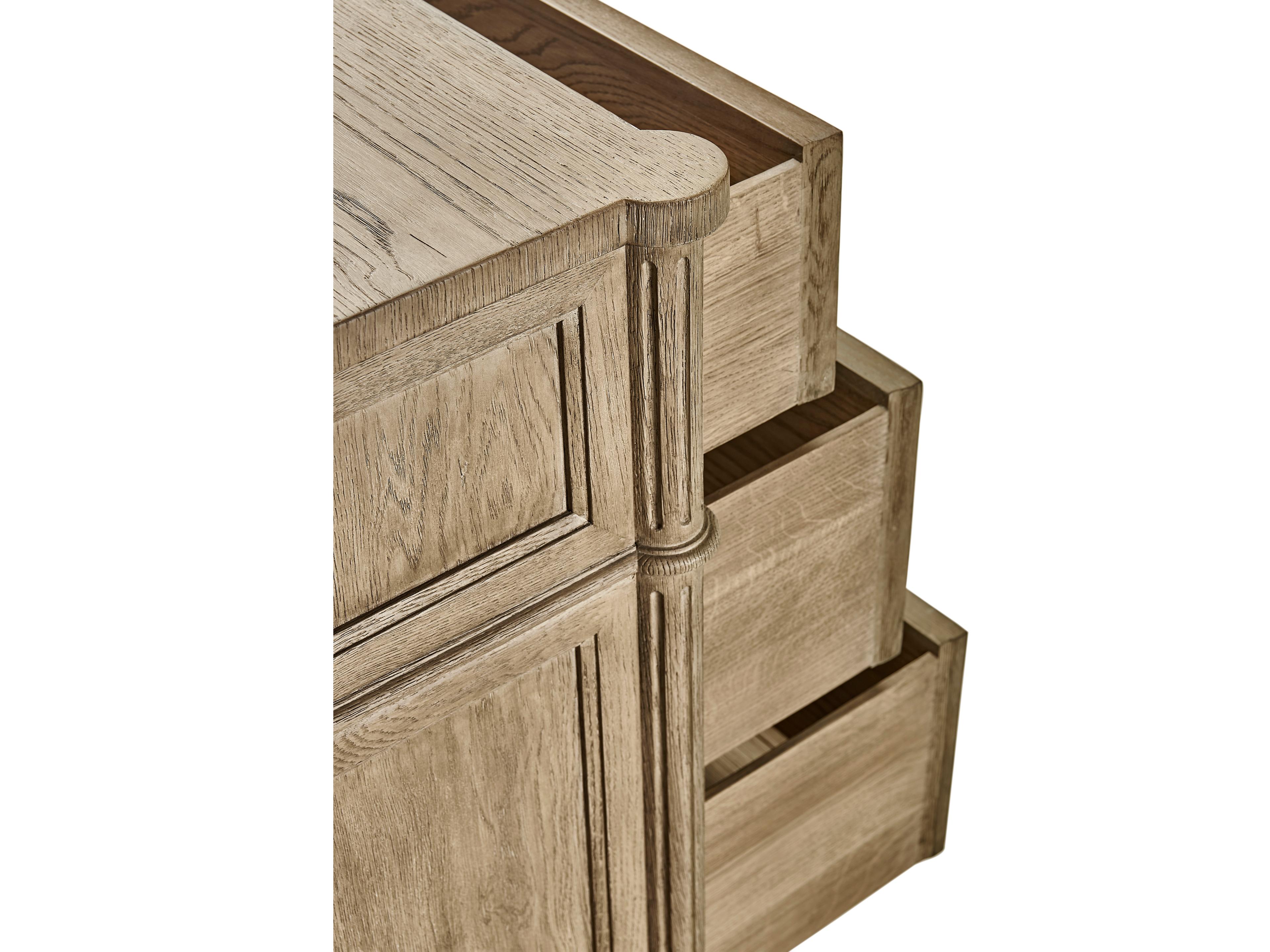 Jonathan Charles Timeless 3-Drawers Brown Chestnut Wood Dresser