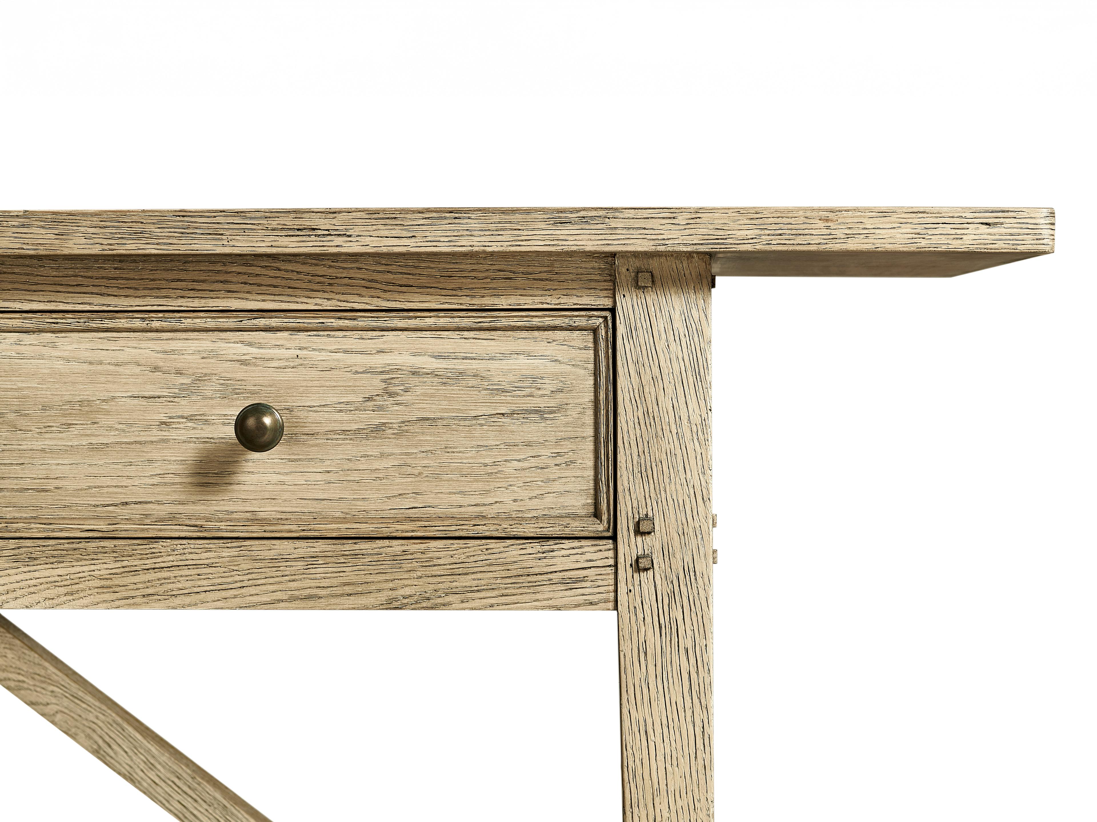 Jonathan Charles Timeless Rectangular Wood Bleached Chestnut Console Table