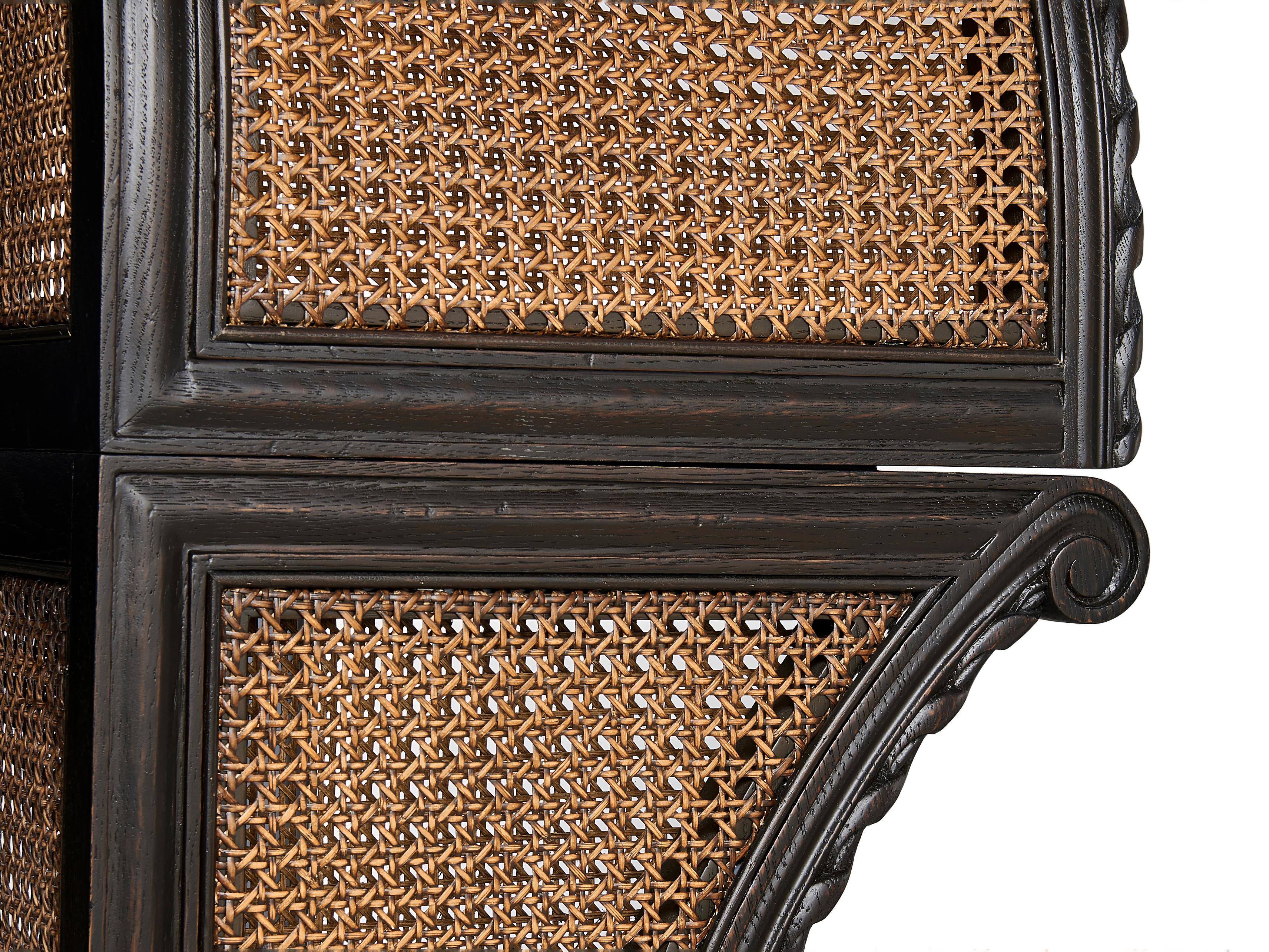 Jonathan Charles Jc Traditional Ebonized Oak Black Wood King Shelter Bed