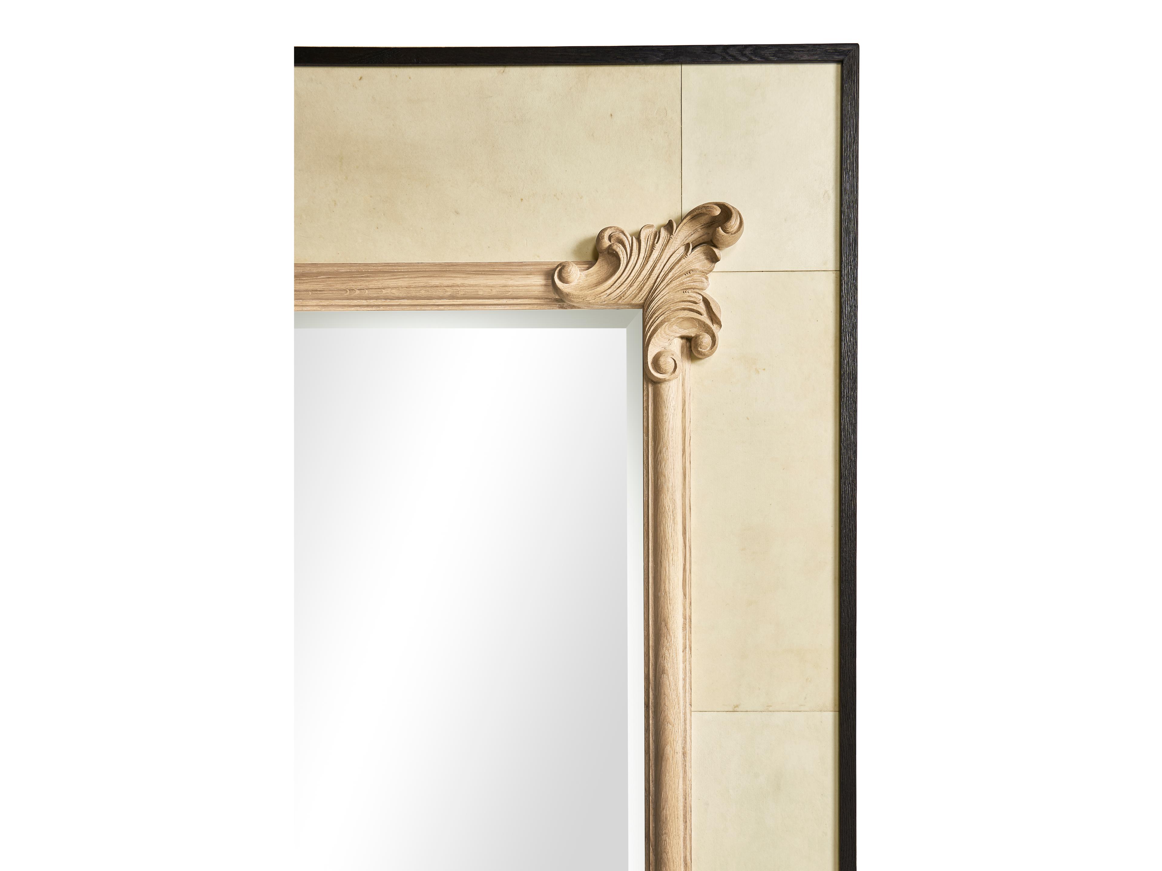 Jonathan Charles Jc Traditional Ebonised Oak Wall Mirror Rectangular