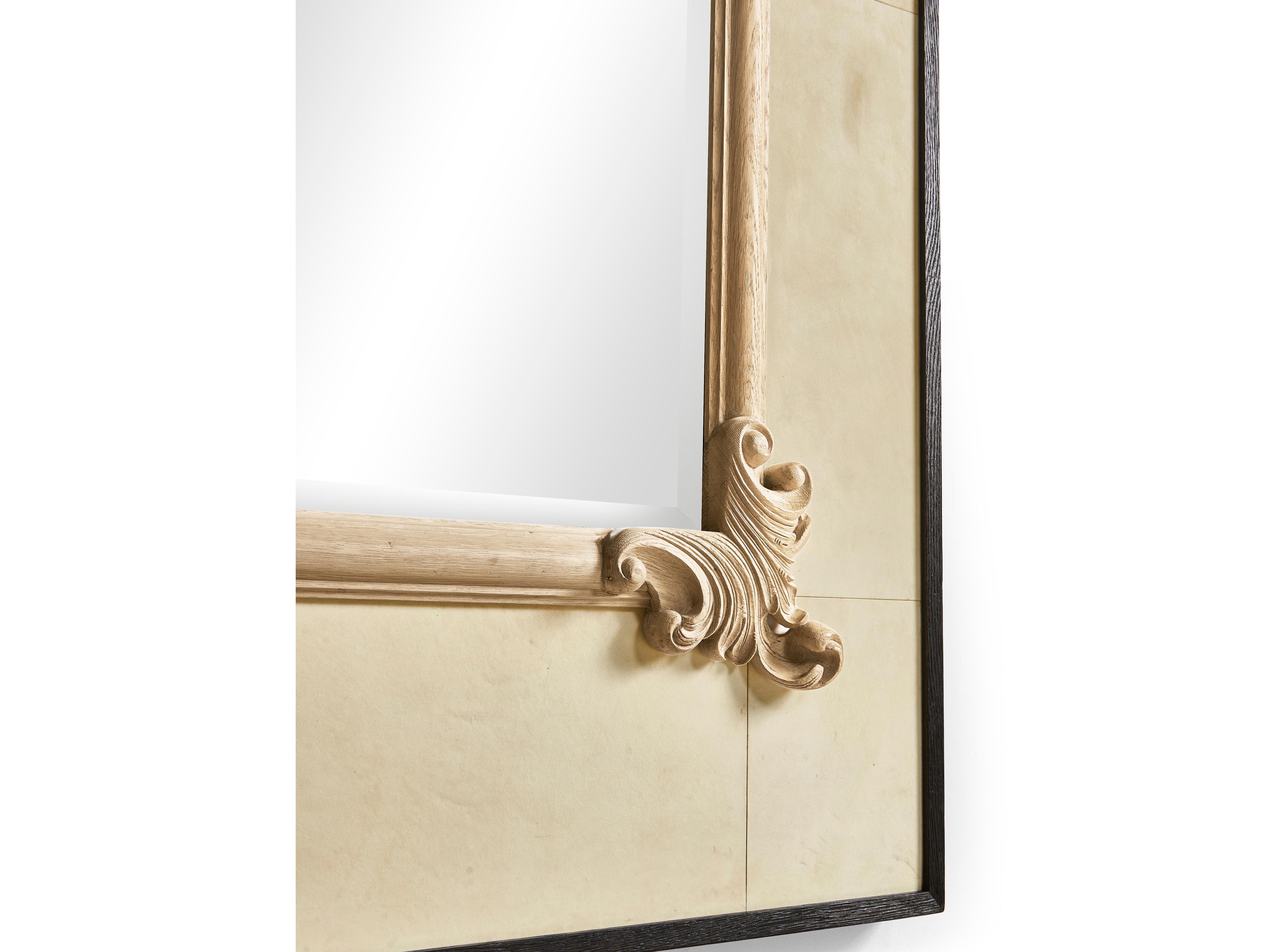 Jonathan Charles Jc Traditional Ebonised Oak Wall Mirror Rectangular
