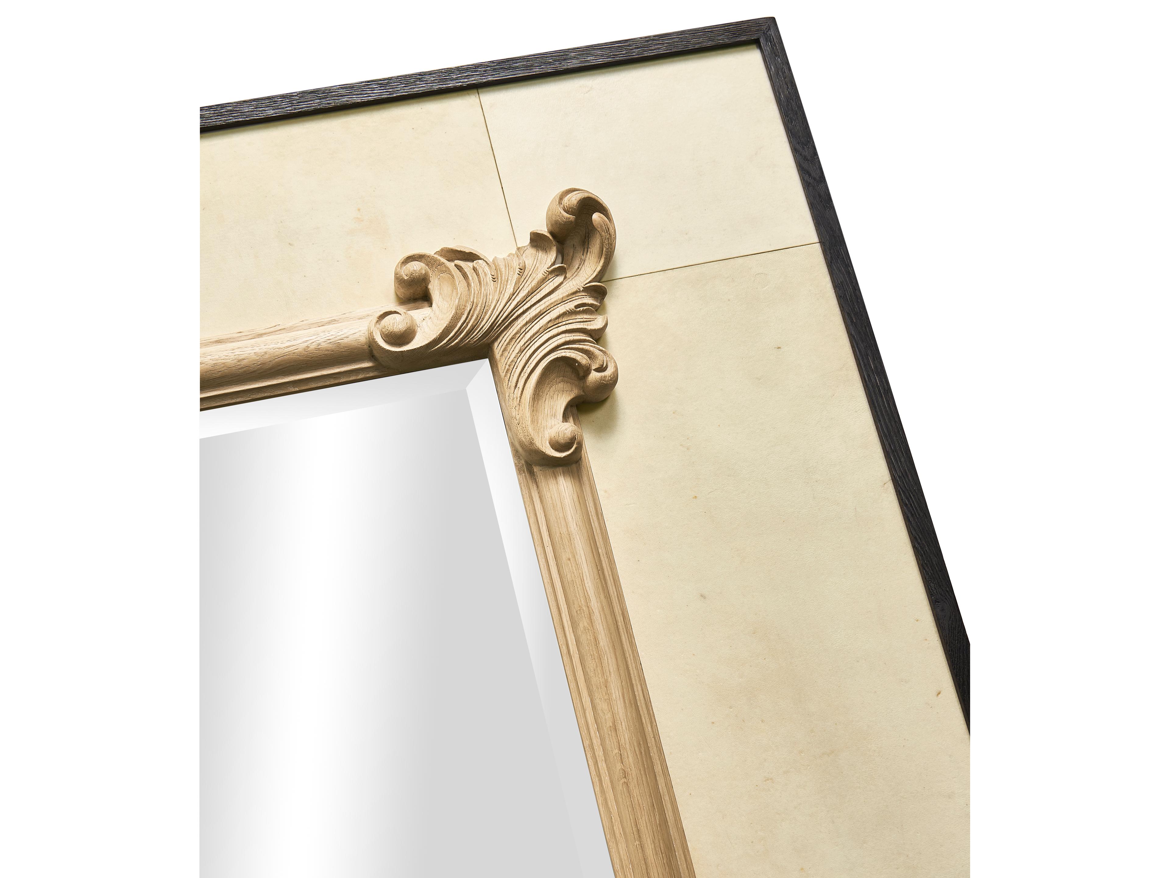 Jonathan Charles Jc Traditional Ebonised Oak Wall Mirror Rectangular