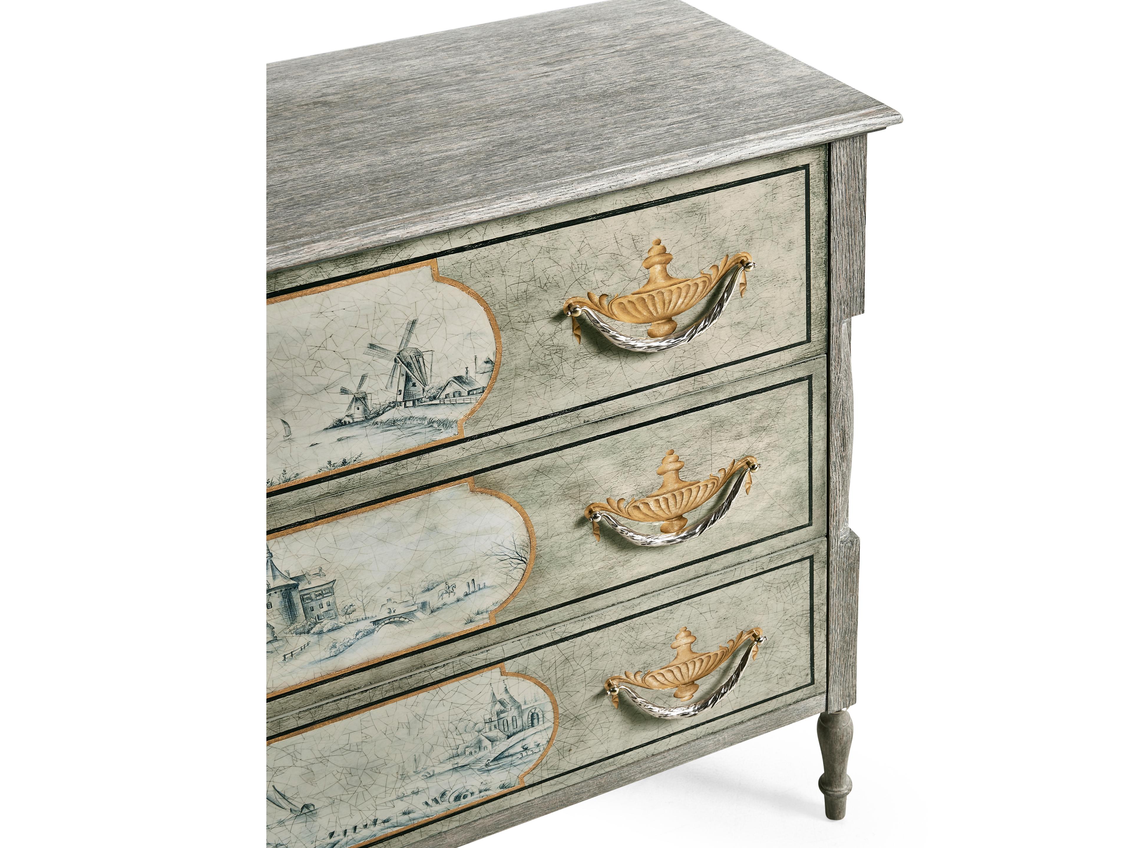 Jonathan Charles Jc Traditional 3-Drawers Oak Wood Dresser