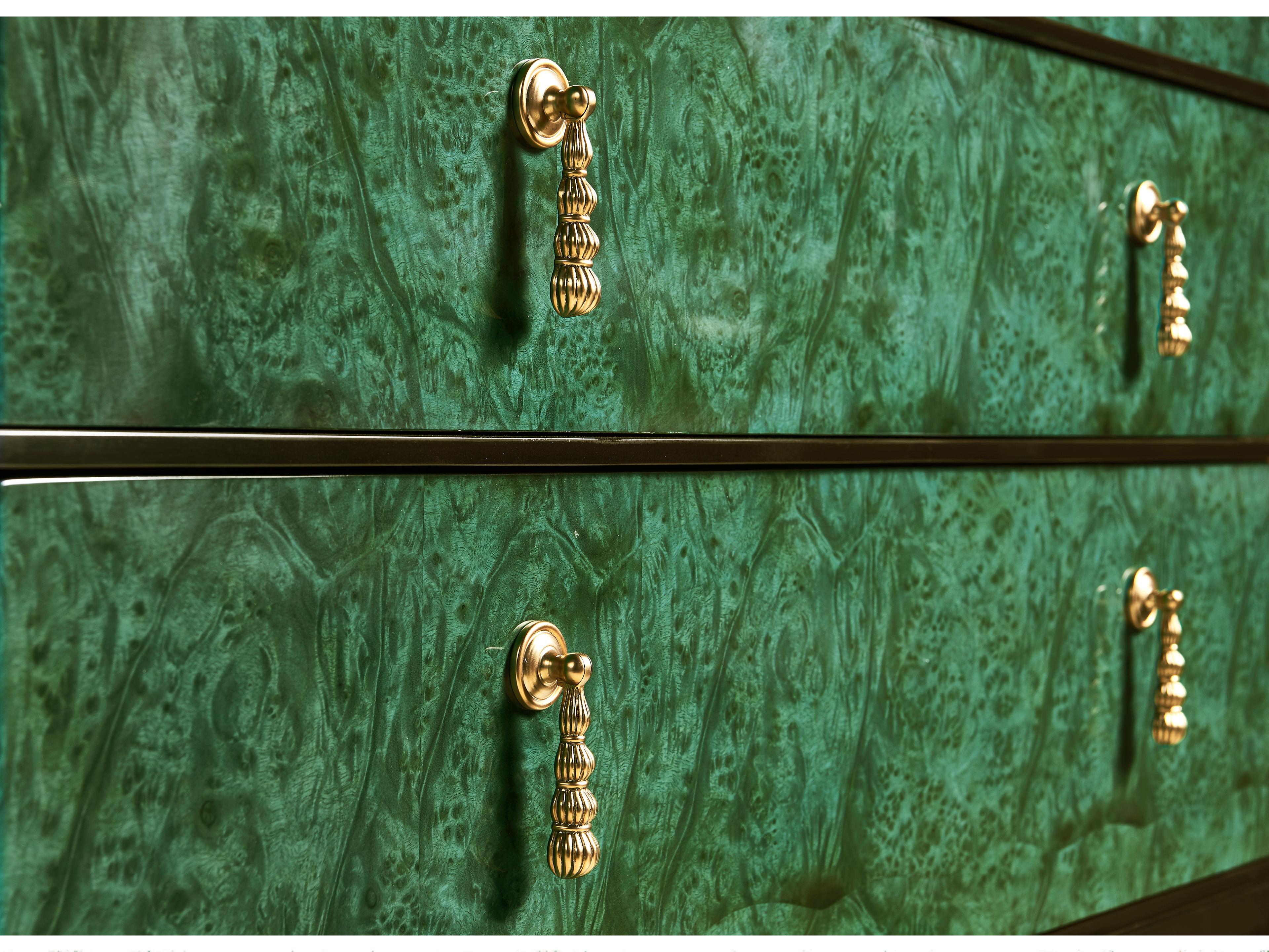 Jonathan Charles Jc Modern 4-Drawers Burlwood Dresser