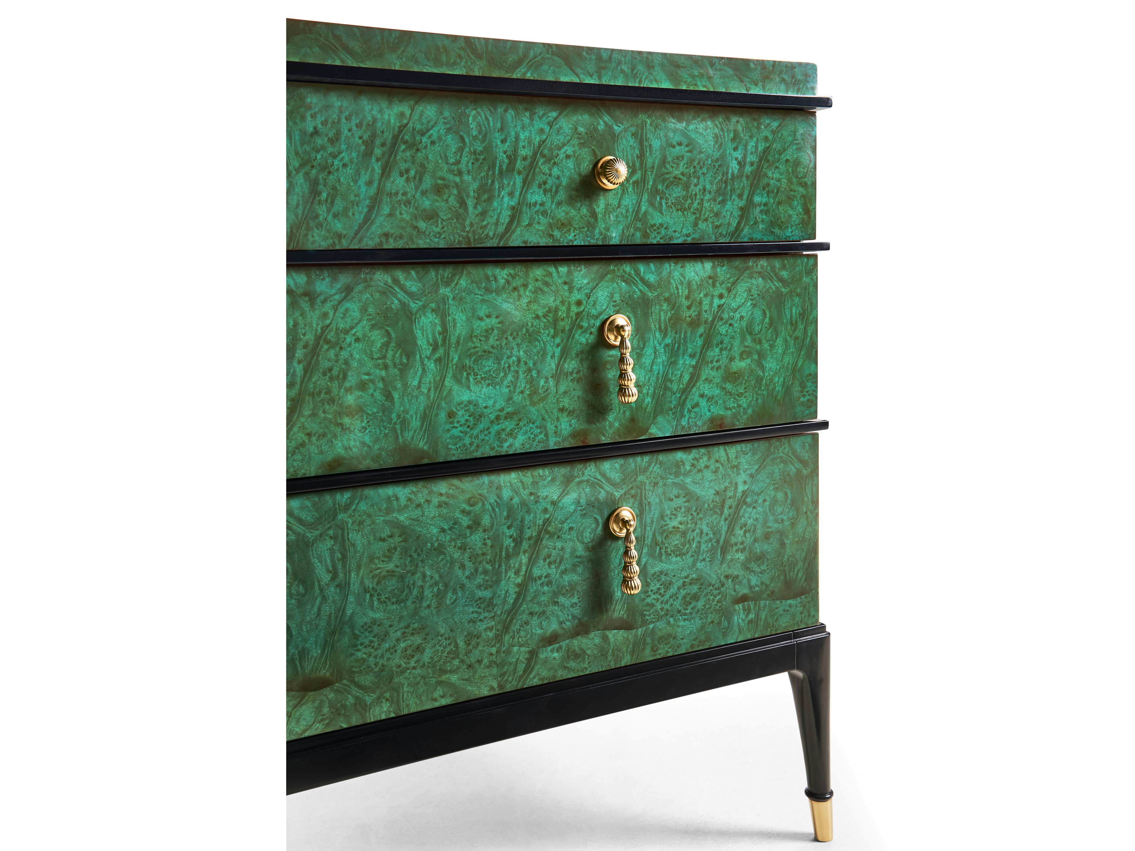 Jonathan Charles Jc Modern 4-Drawers Burlwood Dresser