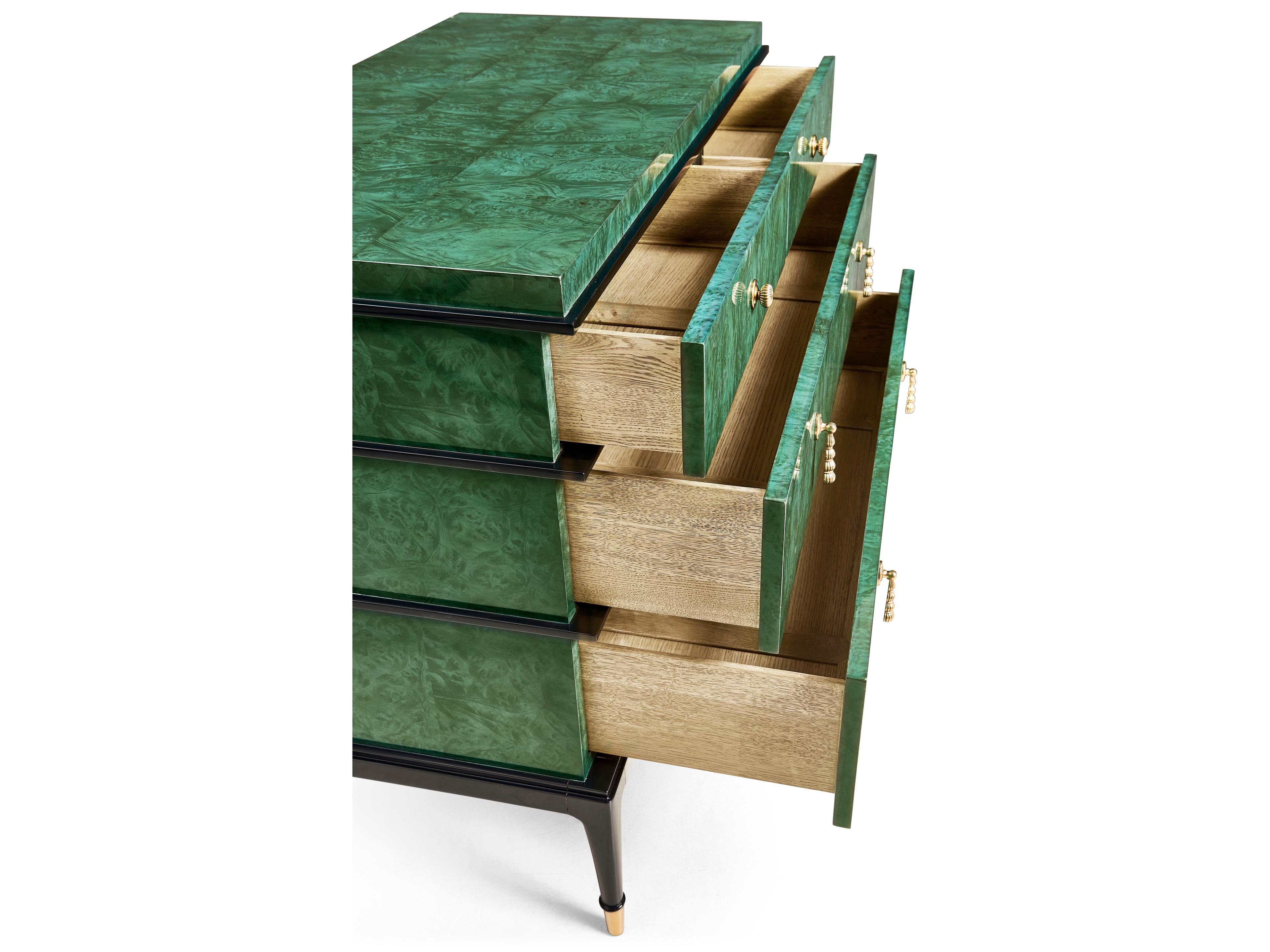 Jonathan Charles Jc Modern 4-Drawers Burlwood Dresser