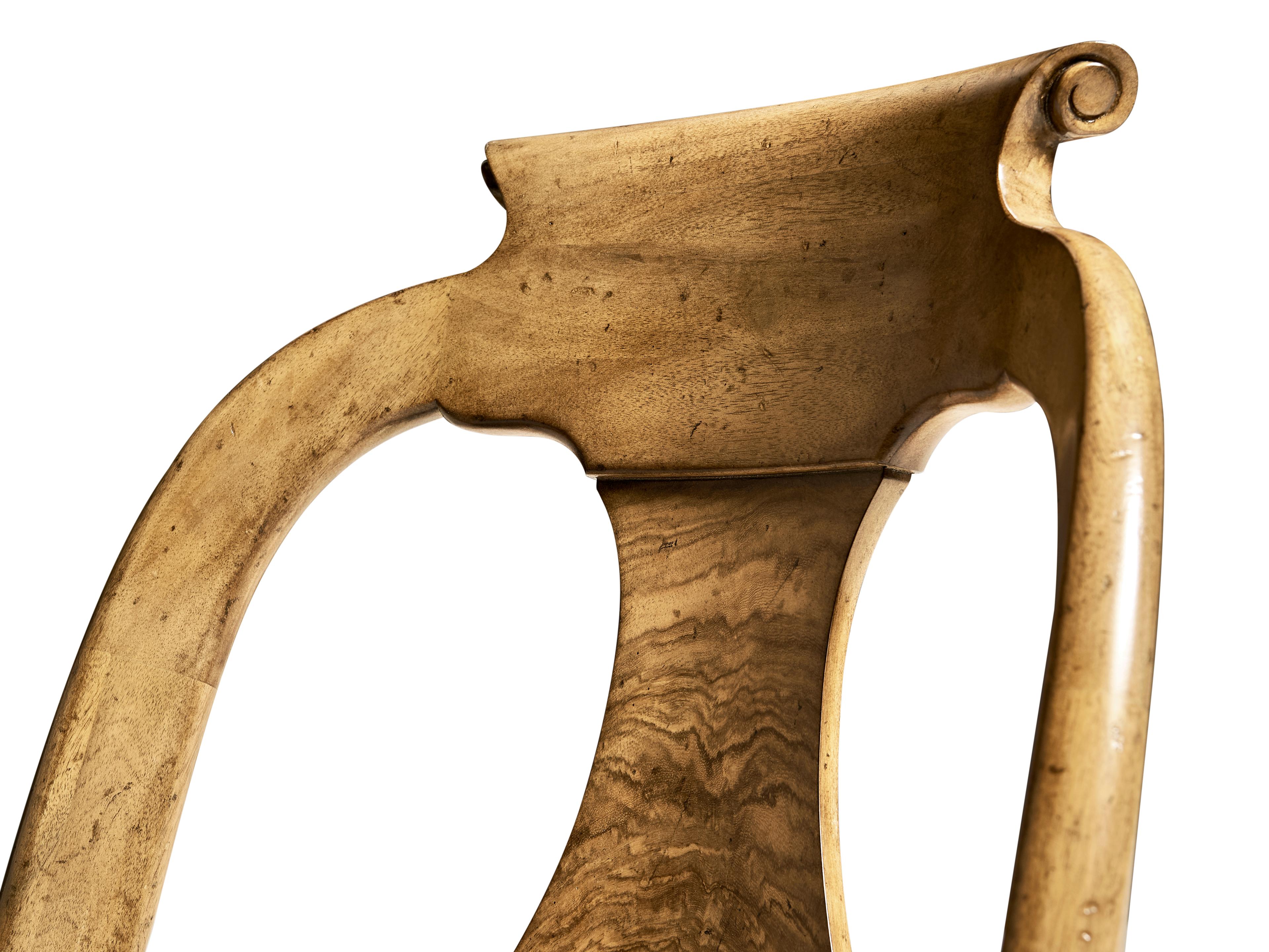 Jonathan Charles Vermeer Alder Wood White Upholstered Side Dining Chair