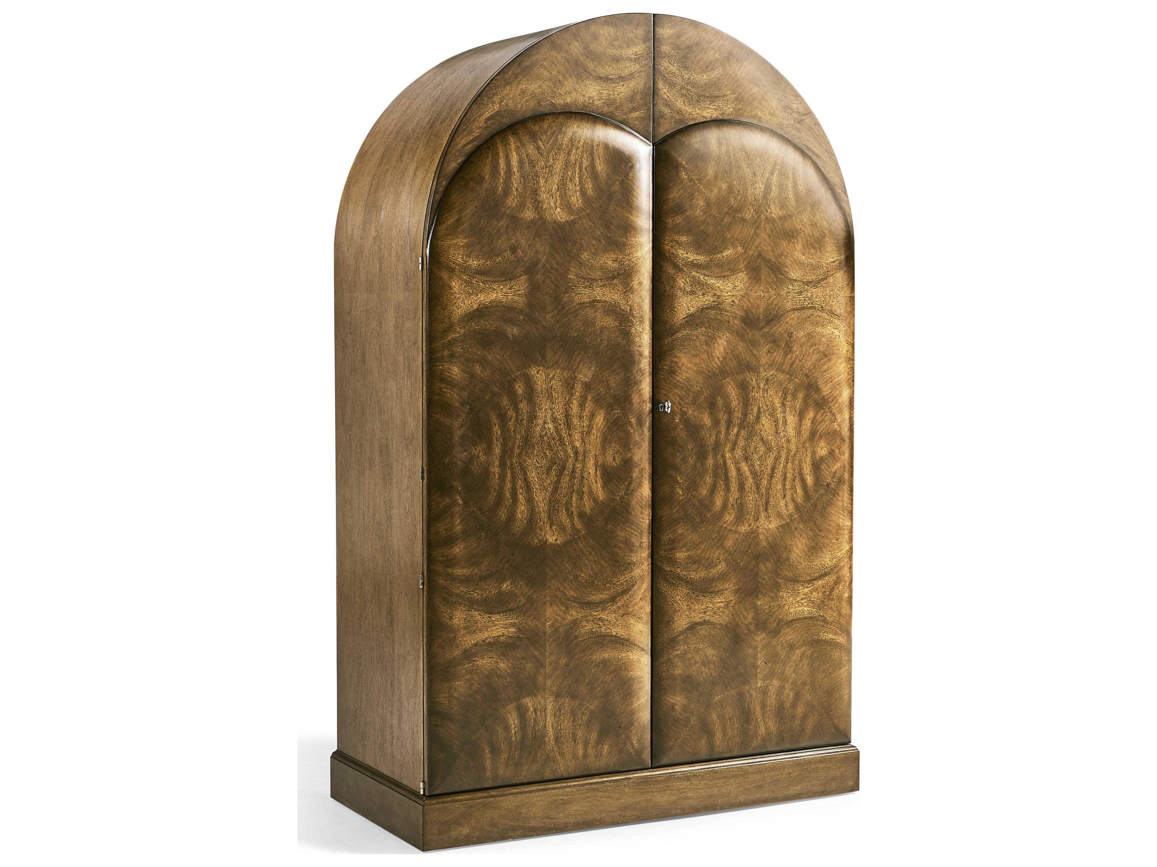 Jonathan Charles Jacques Brown Mahogany Wood Natural Cerejeira Bar Cabinet