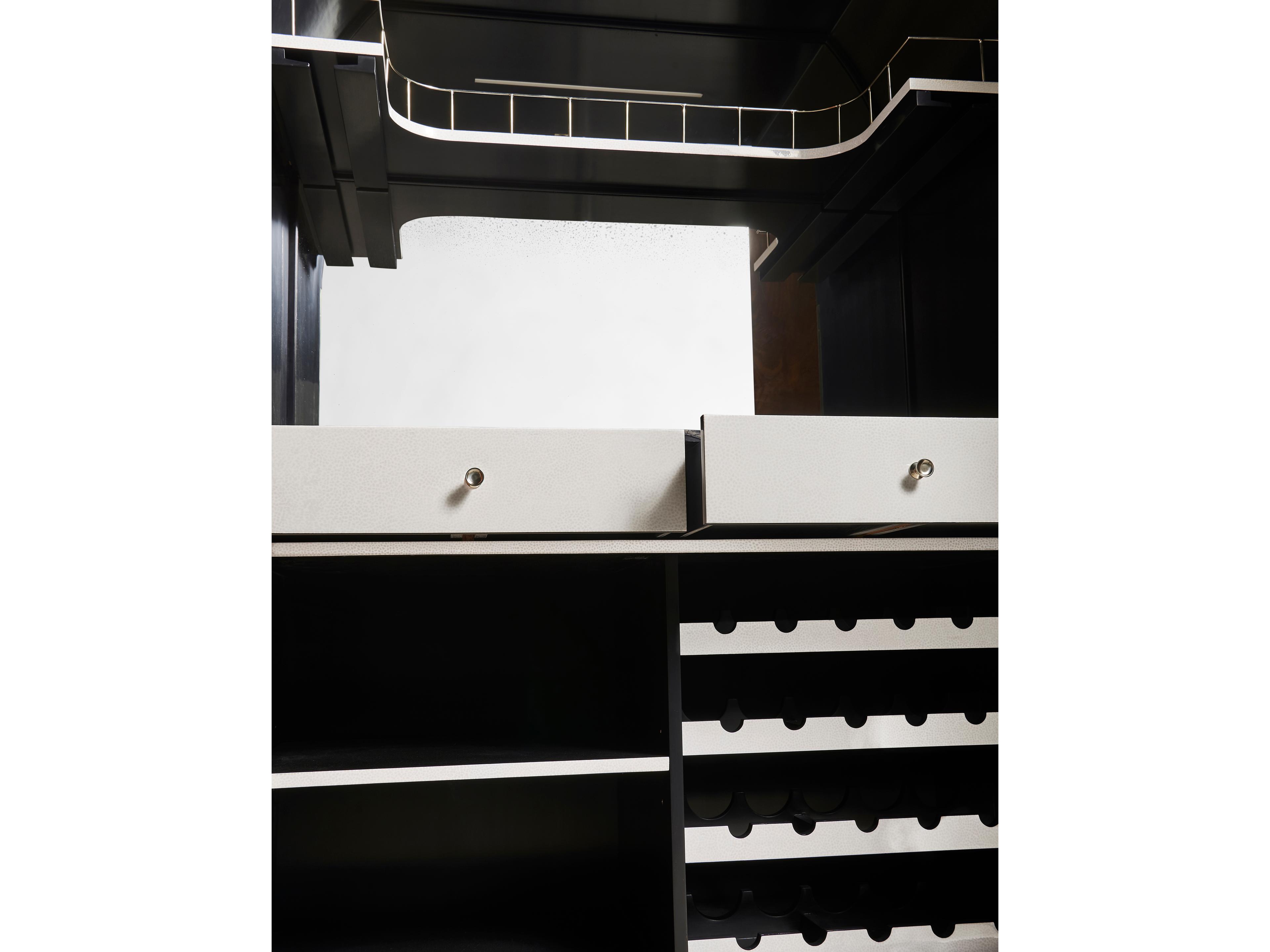 Jonathan Charles Jacques Brown Mahogany Wood Natural Cerejeira Bar Cabinet