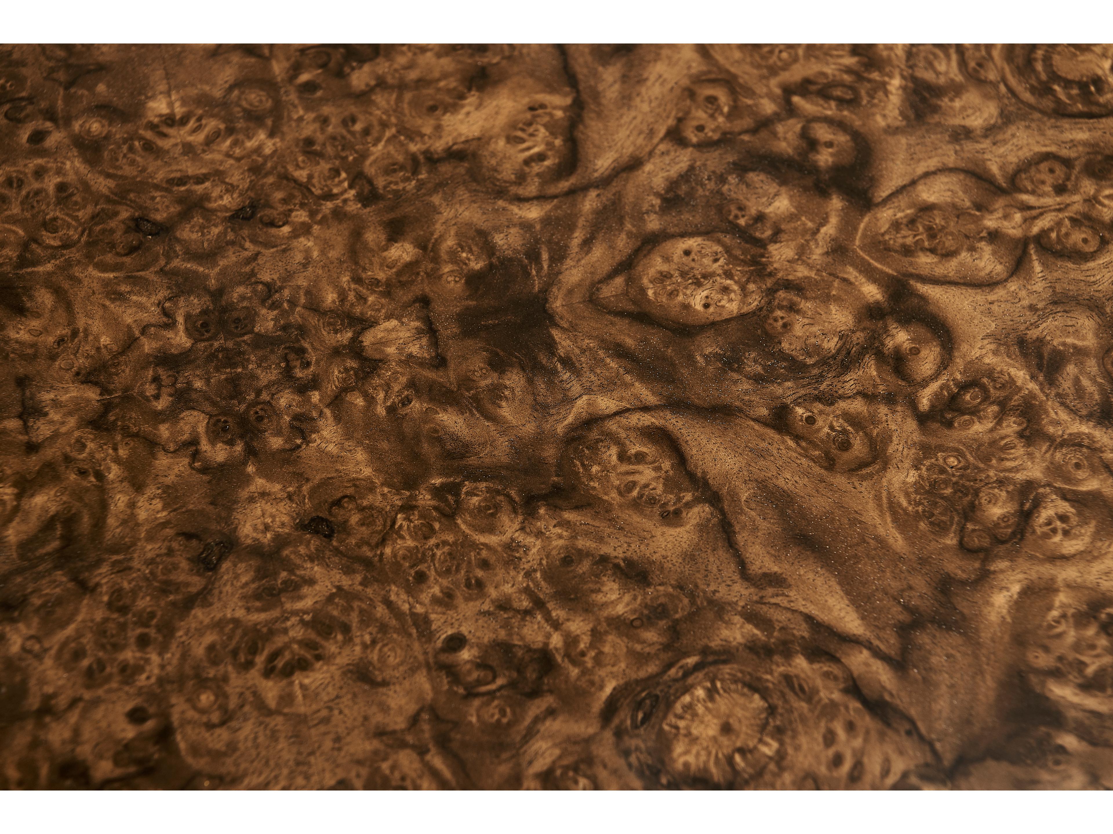 Jonathan Charles Jacques Square Wood Walnut Burl End Table