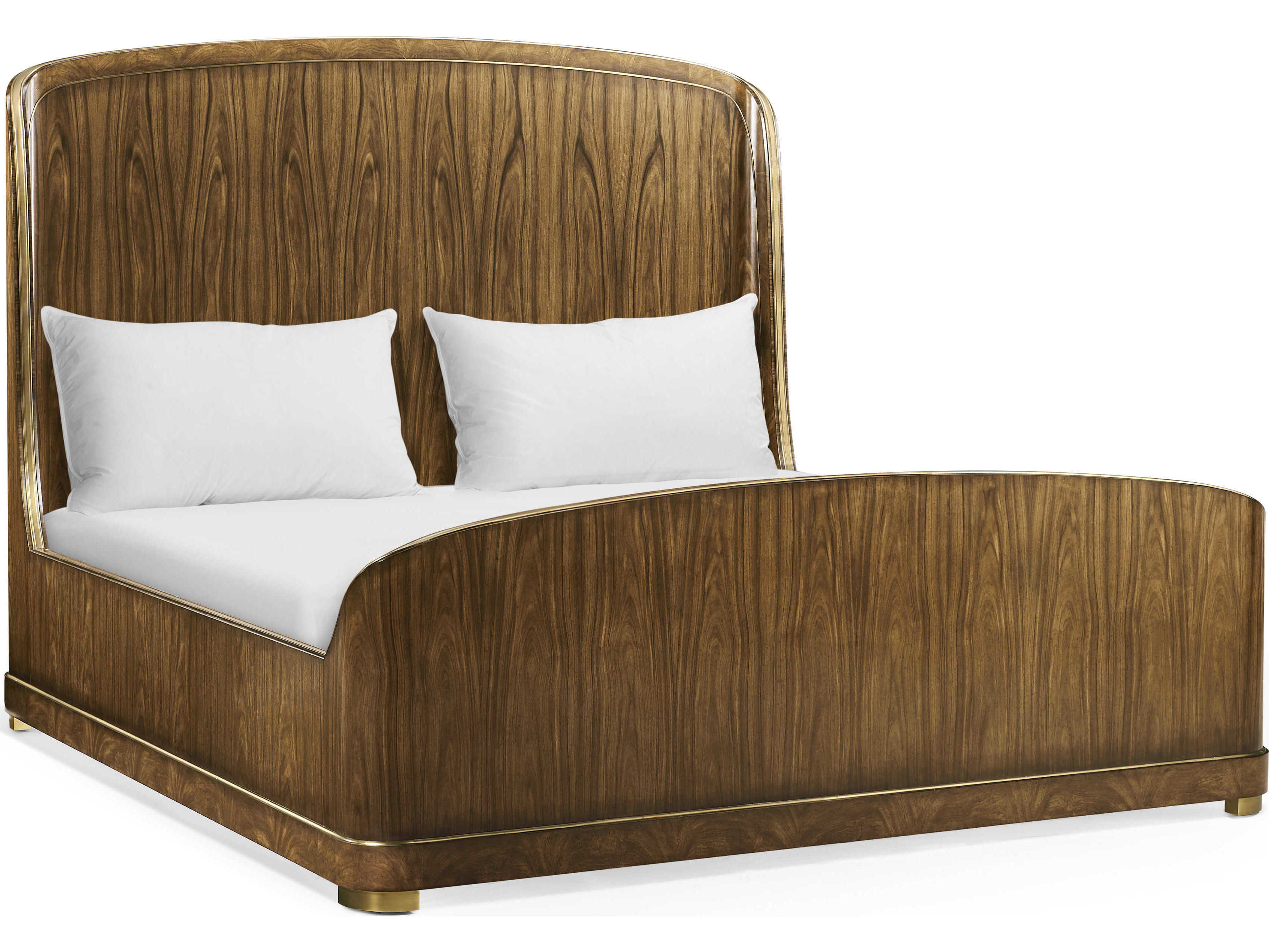 Jonathan Charles Viceroy Santos Brown Mahogany Wood King Panel Bed