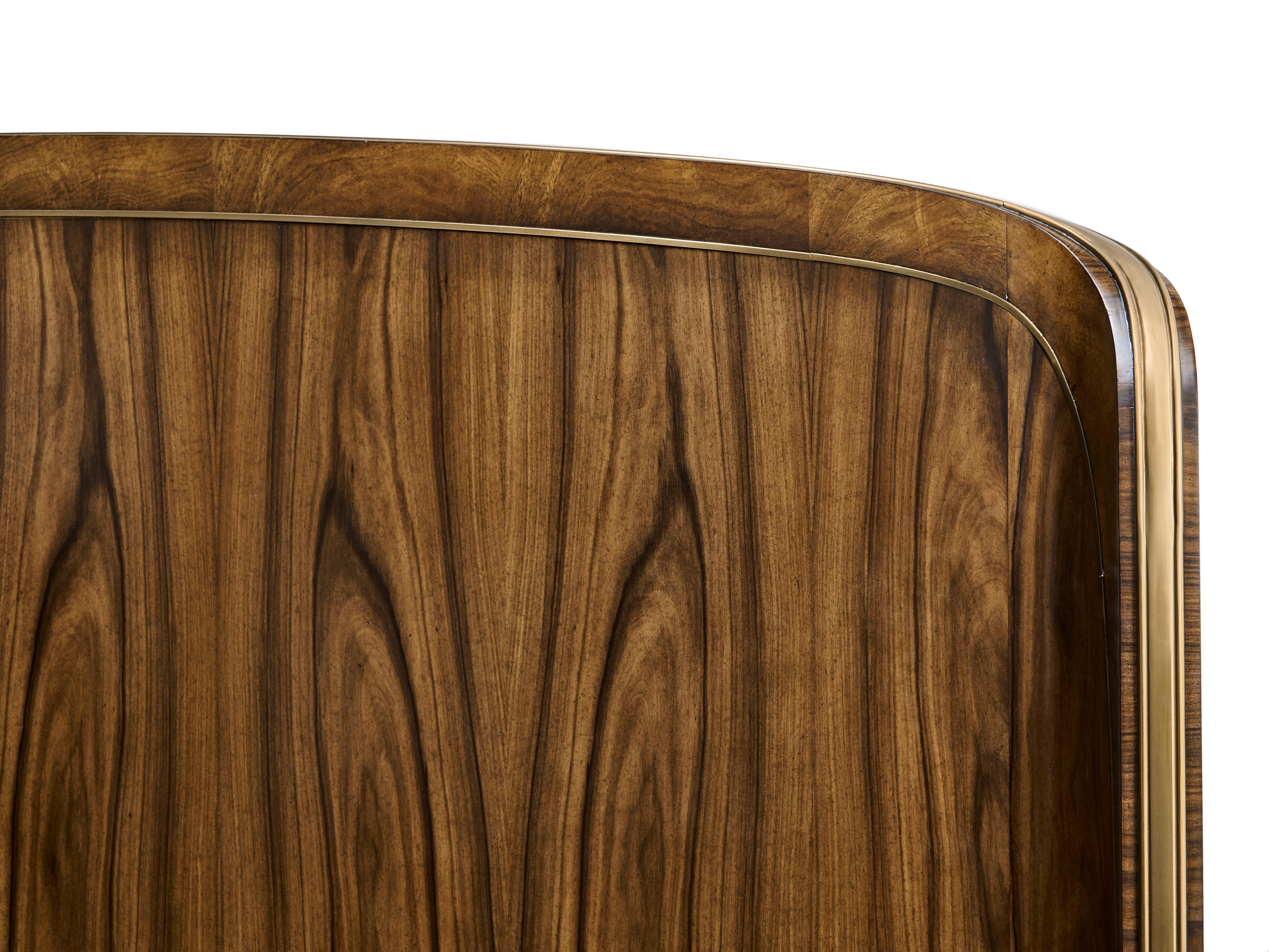 Jonathan Charles Viceroy Santos Brown Mahogany Wood King Panel Bed