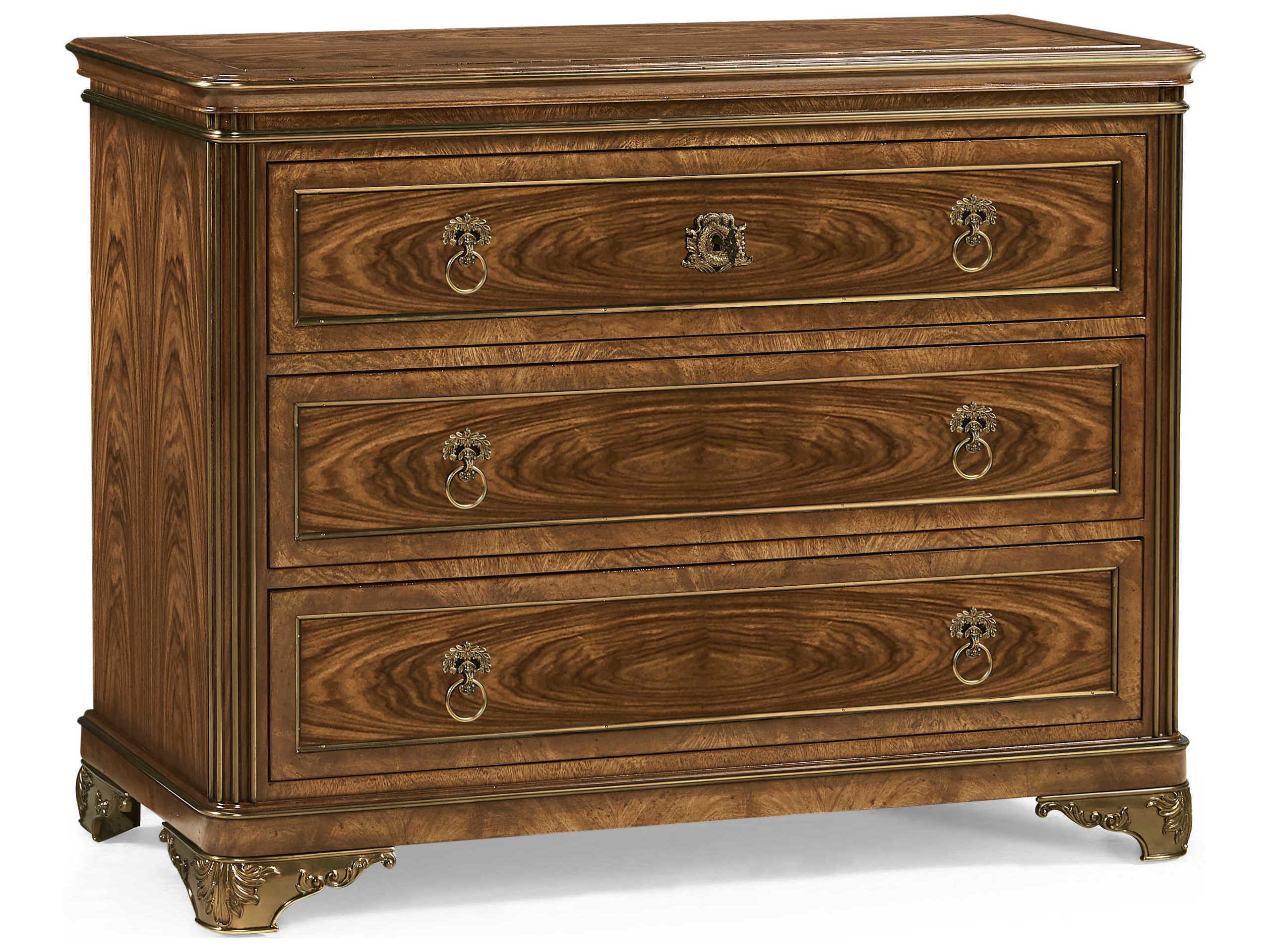 Jonathan Charles Viceroy 3-Drawers Mahogany Wood Nightstand