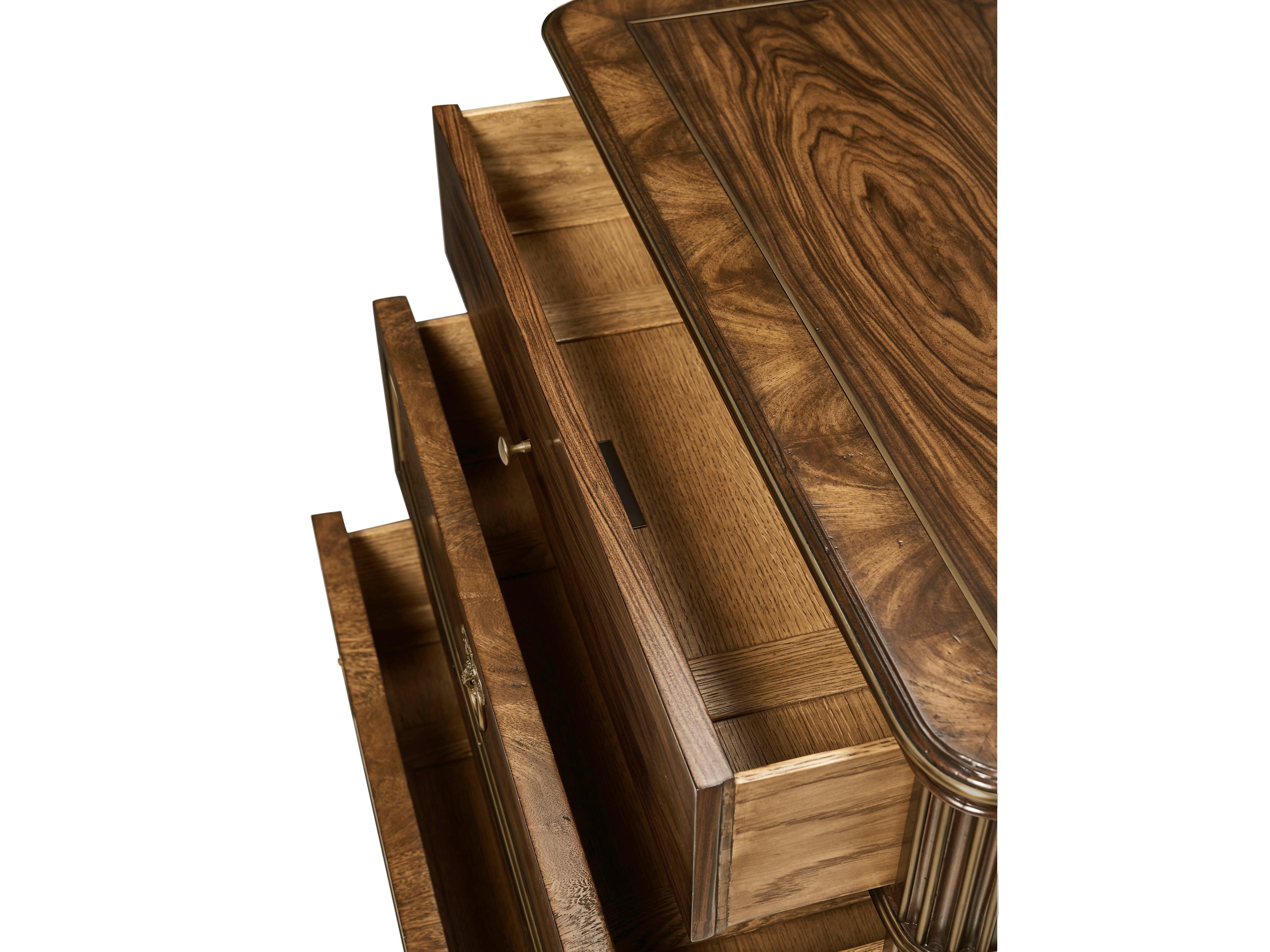 Jonathan Charles Viceroy 3-Drawers Mahogany Wood Nightstand