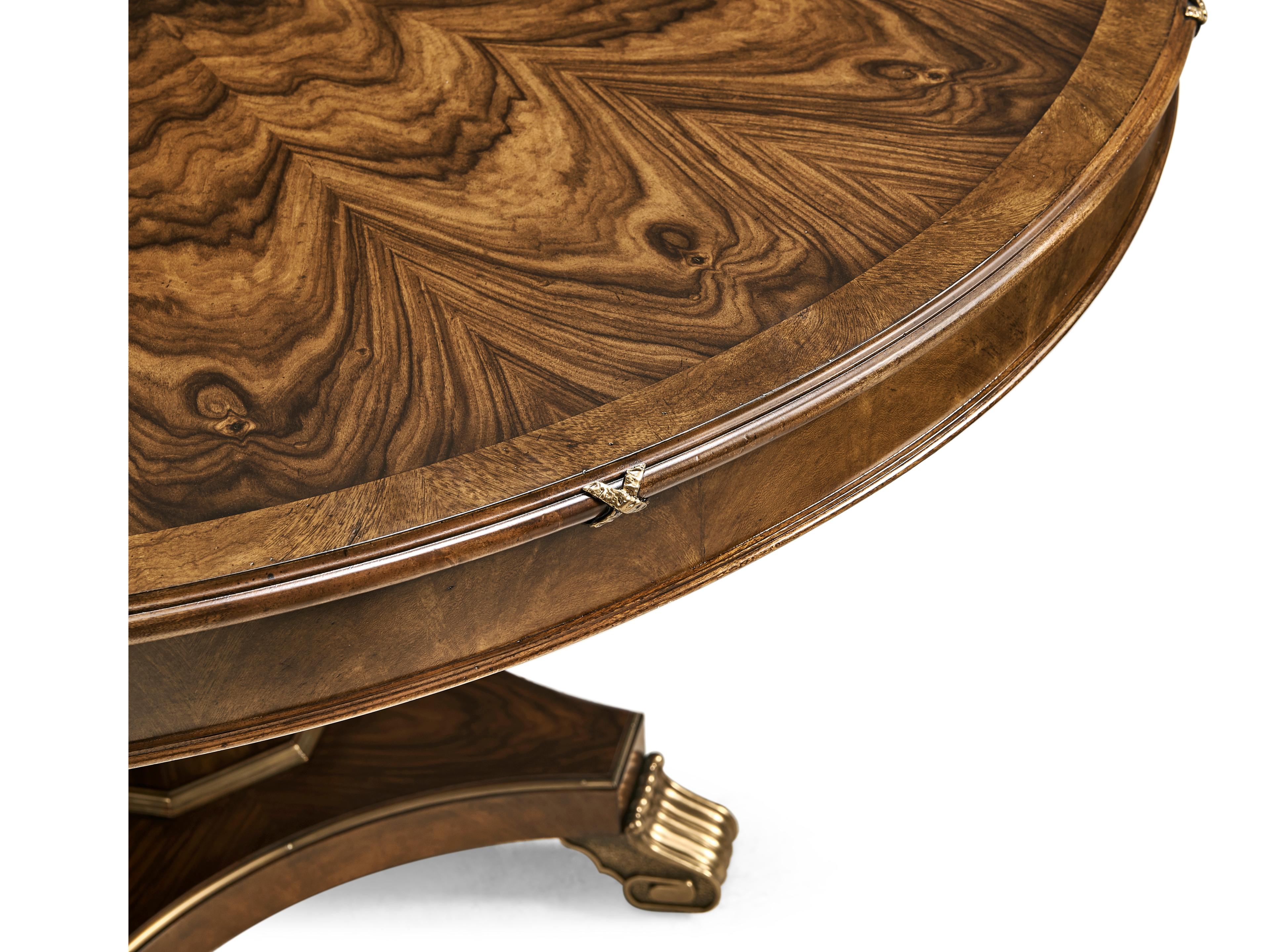 Jonathan Charles Viceroy Round Wood Brown Santos Dining Table