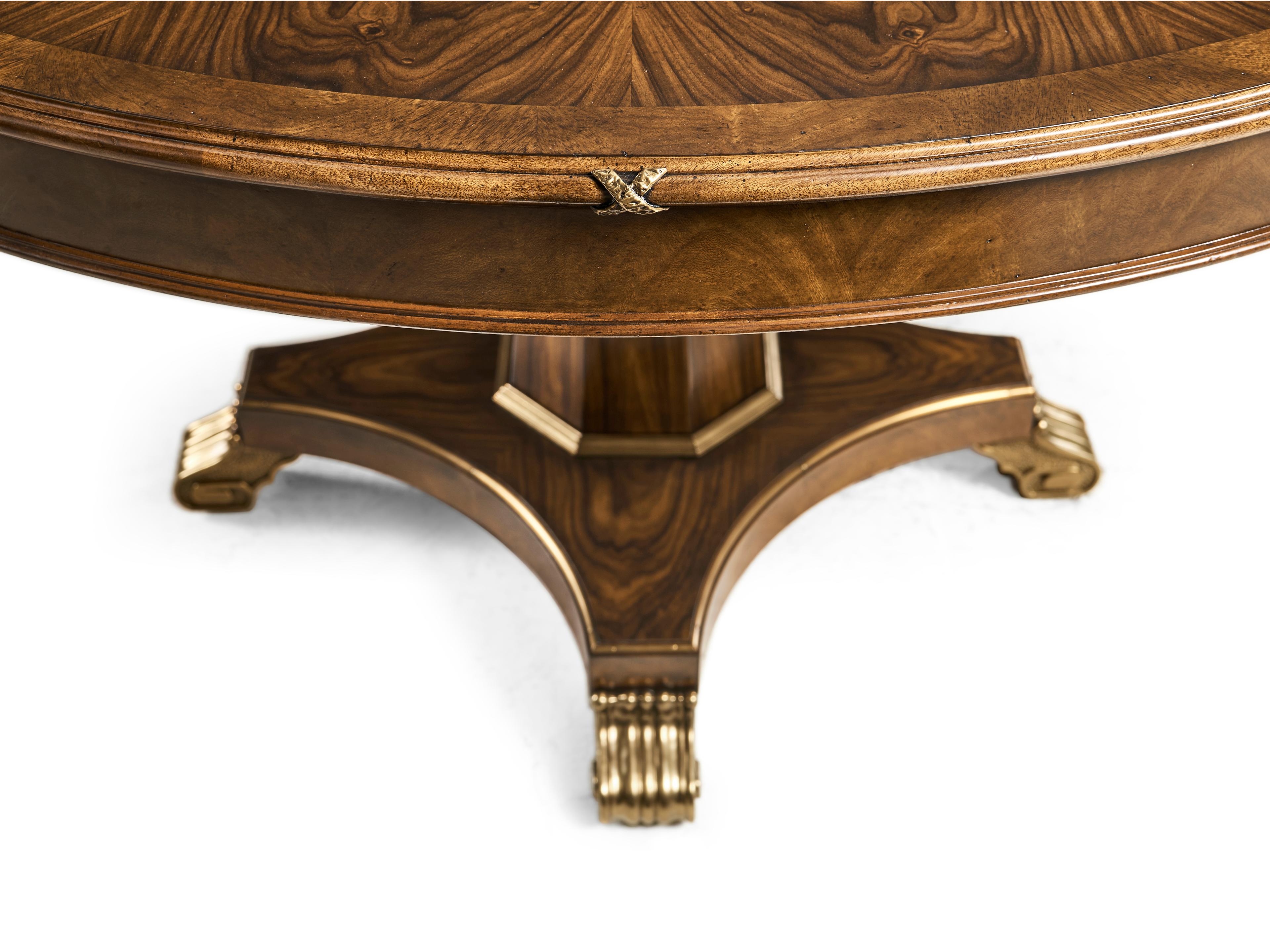 Jonathan Charles Viceroy Round Wood Brown Santos Dining Table