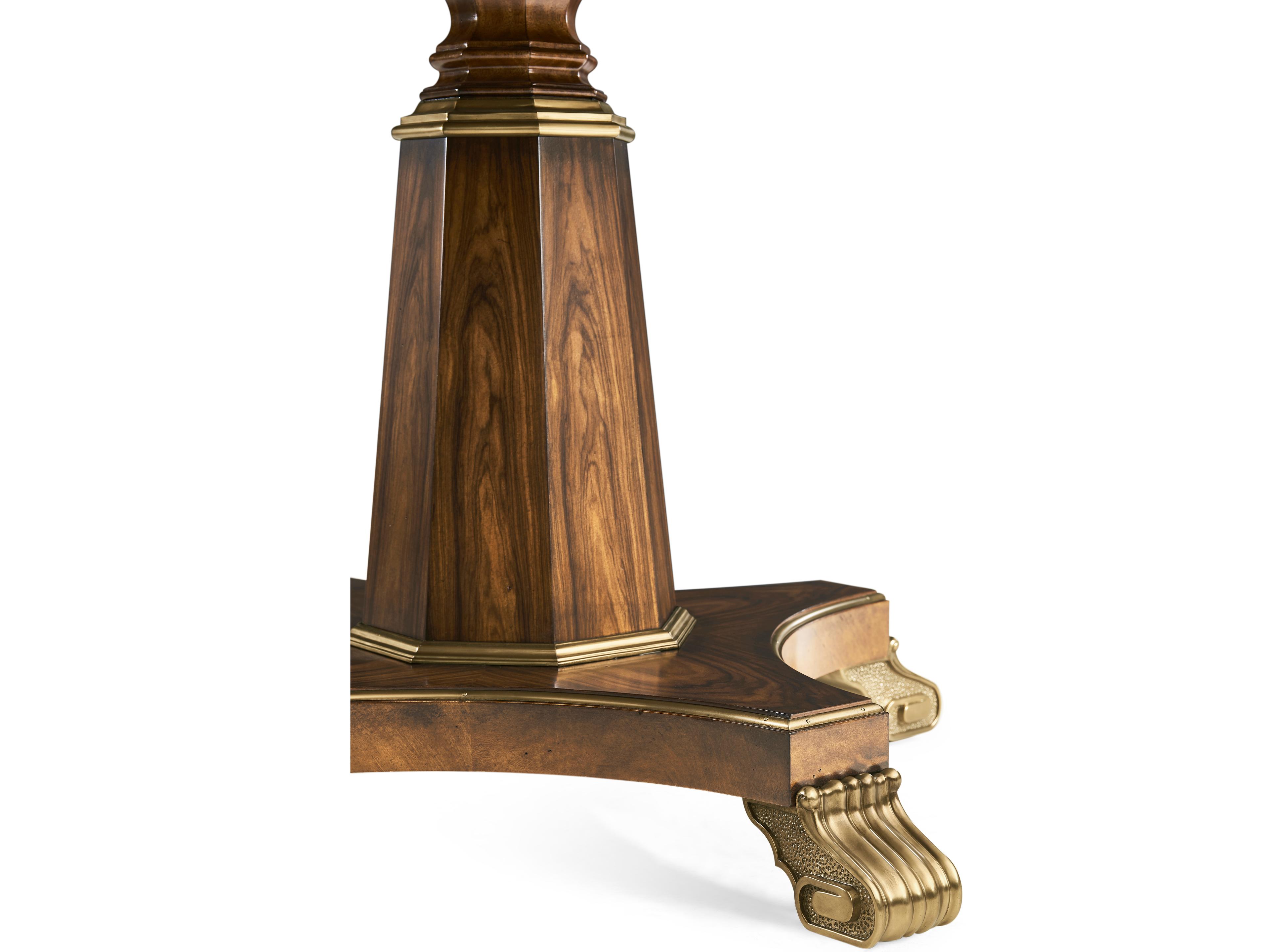 Jonathan Charles Viceroy Round Wood Brown Santos Dining Table