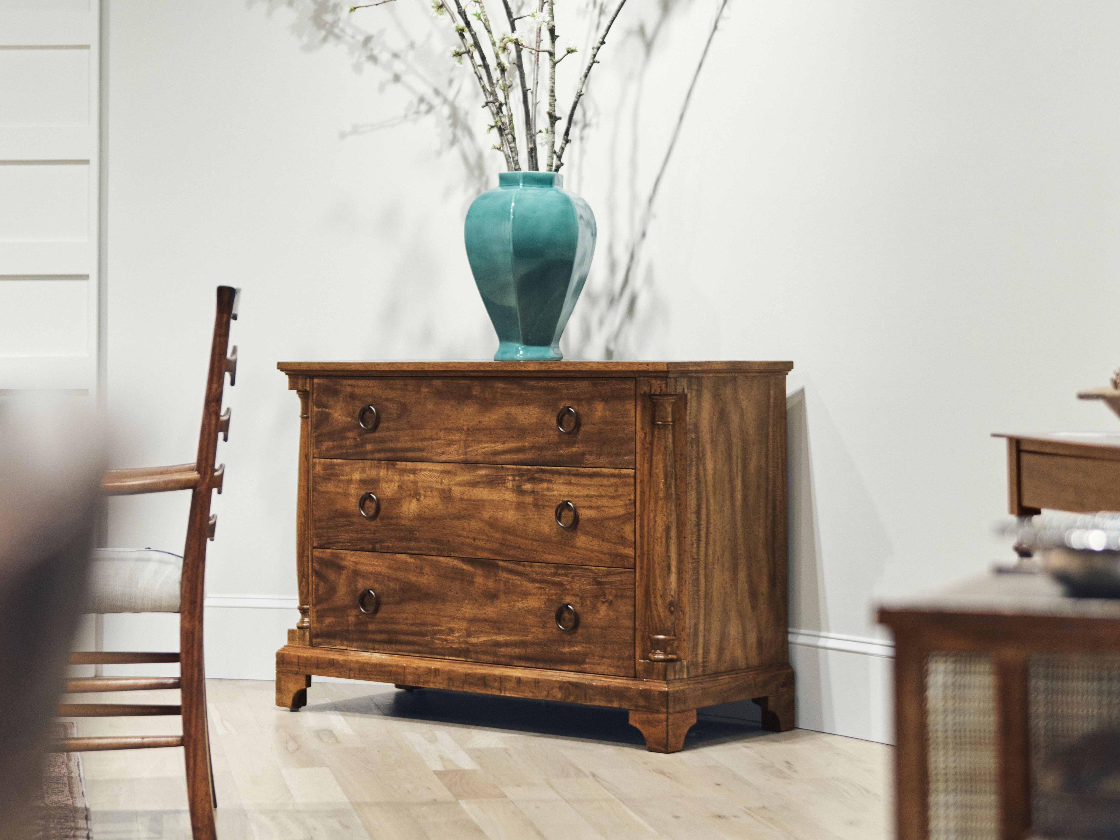 Jonathan Charles Jc Casual 3-Drawers Brown Acacia Wood Dresser