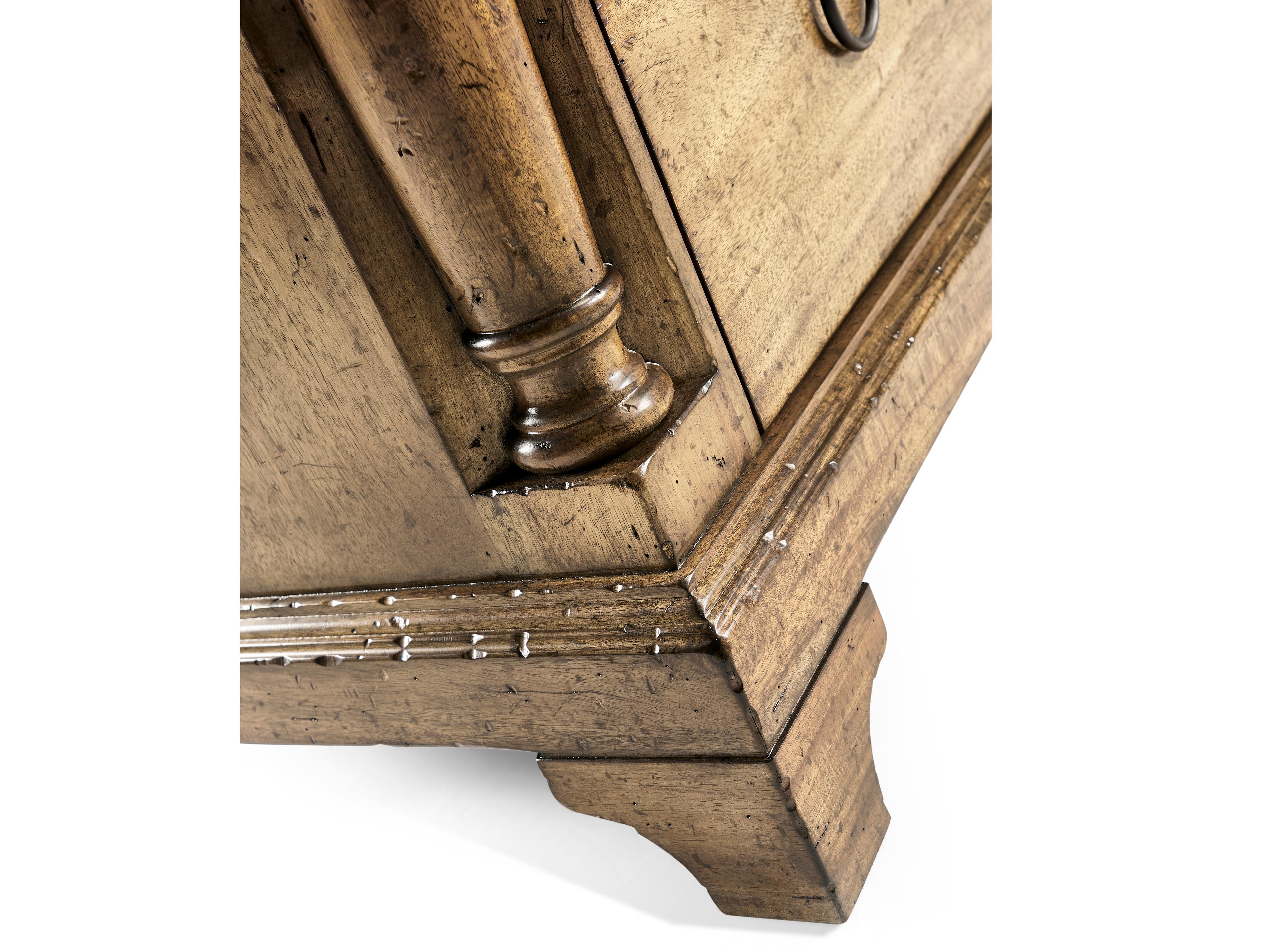 Jonathan Charles Jc Casual 3-Drawers Brown Acacia Wood Dresser