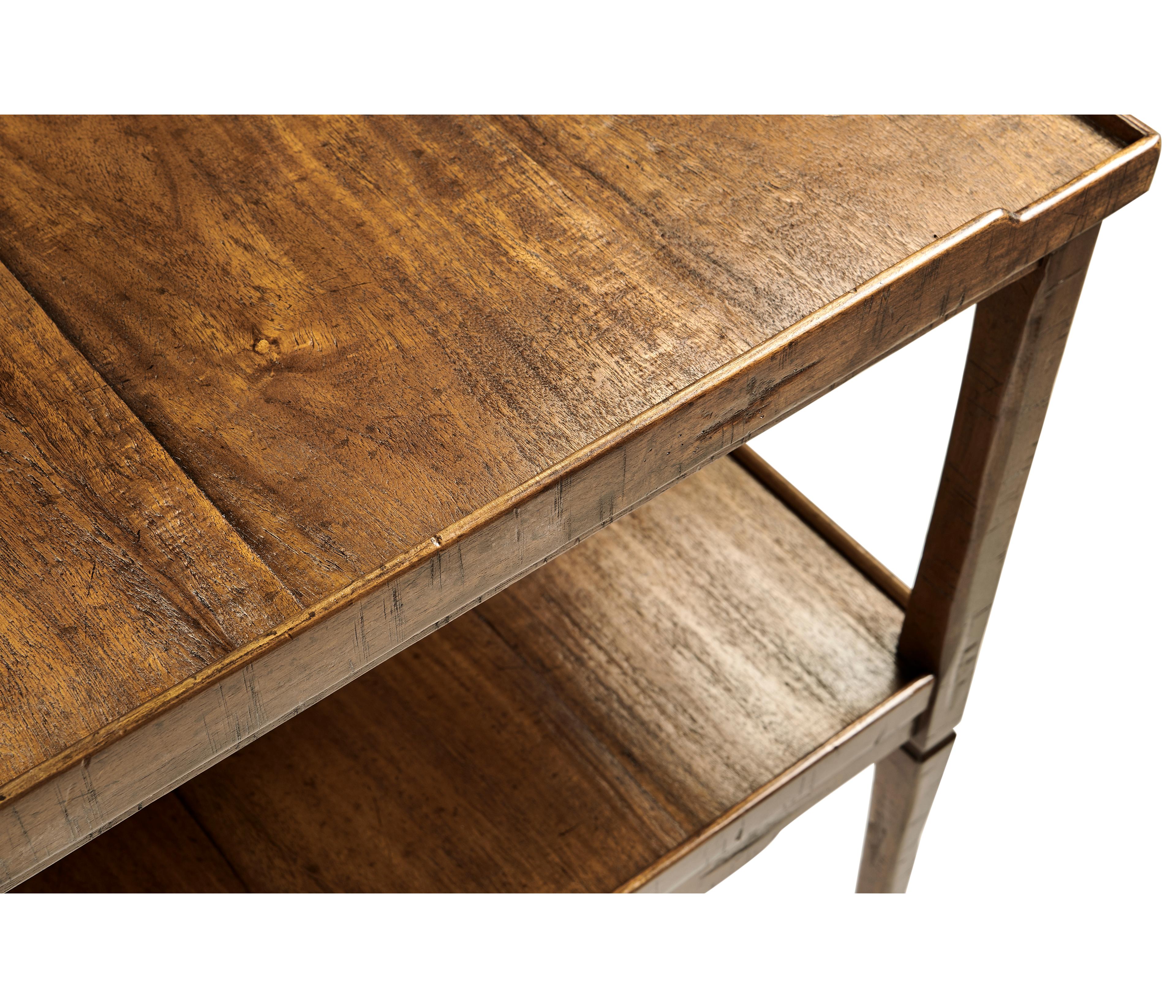 Jonathan Charles Jc Casual Rectangular Wood Country Farmhouse Walnut End Table