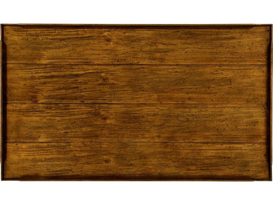Jonathan Charles Casually Country Rectangular Wood Farmhouse Walnut Coffee Table
