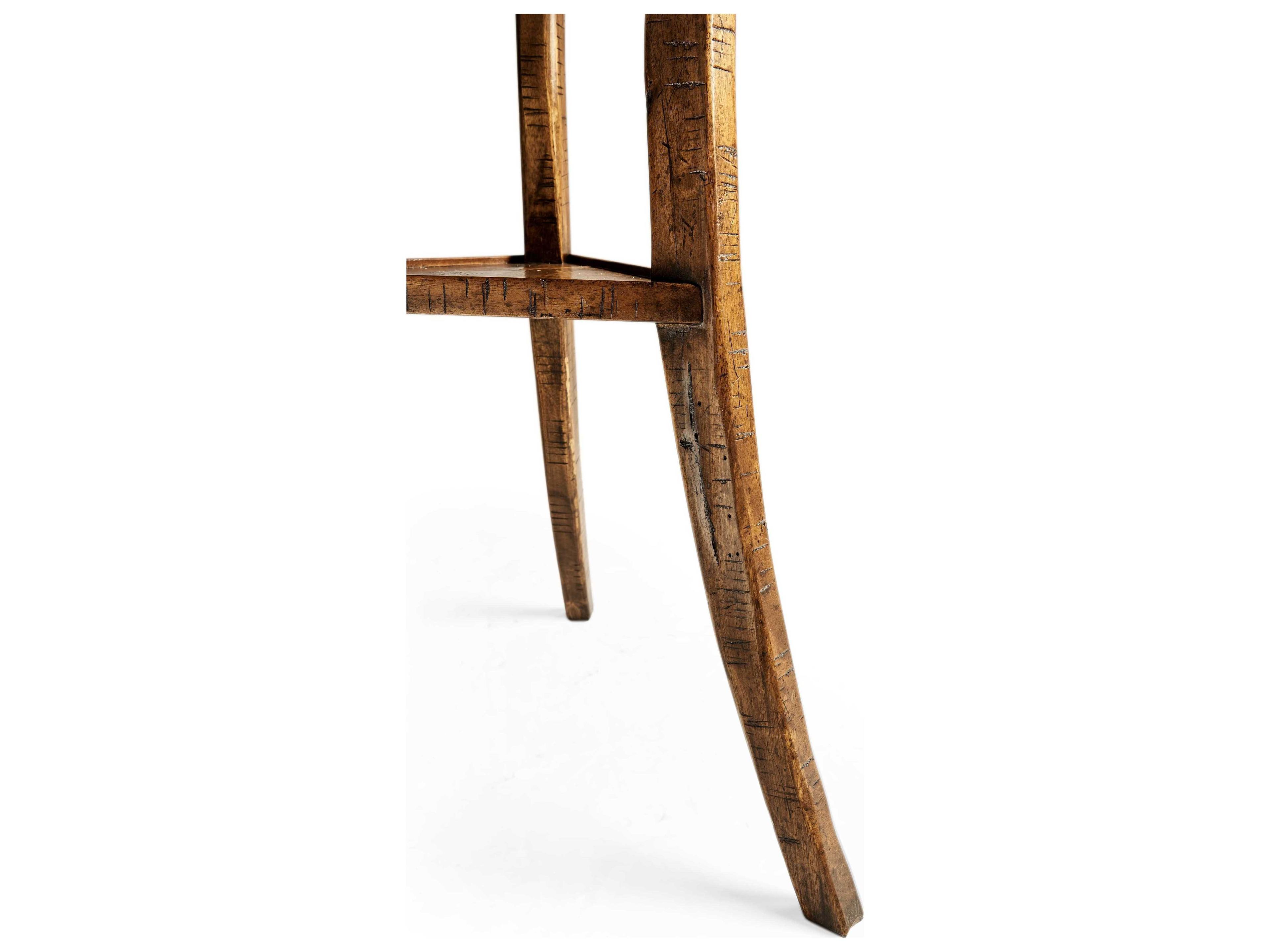 Jonathan Charles Casually Country Round Wood Farmhouse Walnut End Table