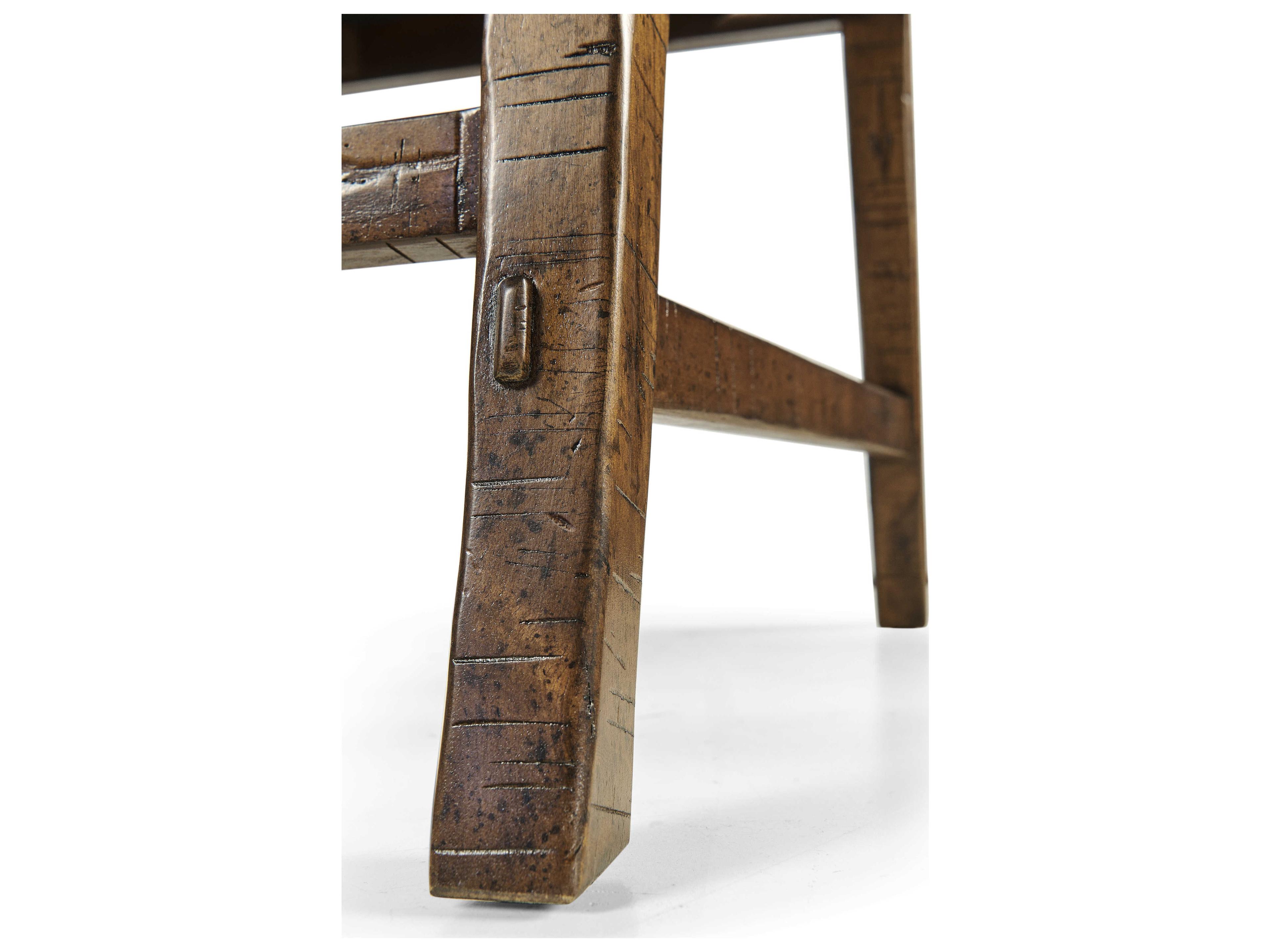 Jonathan Charles Jc Casual Acacia Wood White Upholstered Side Dining Chair