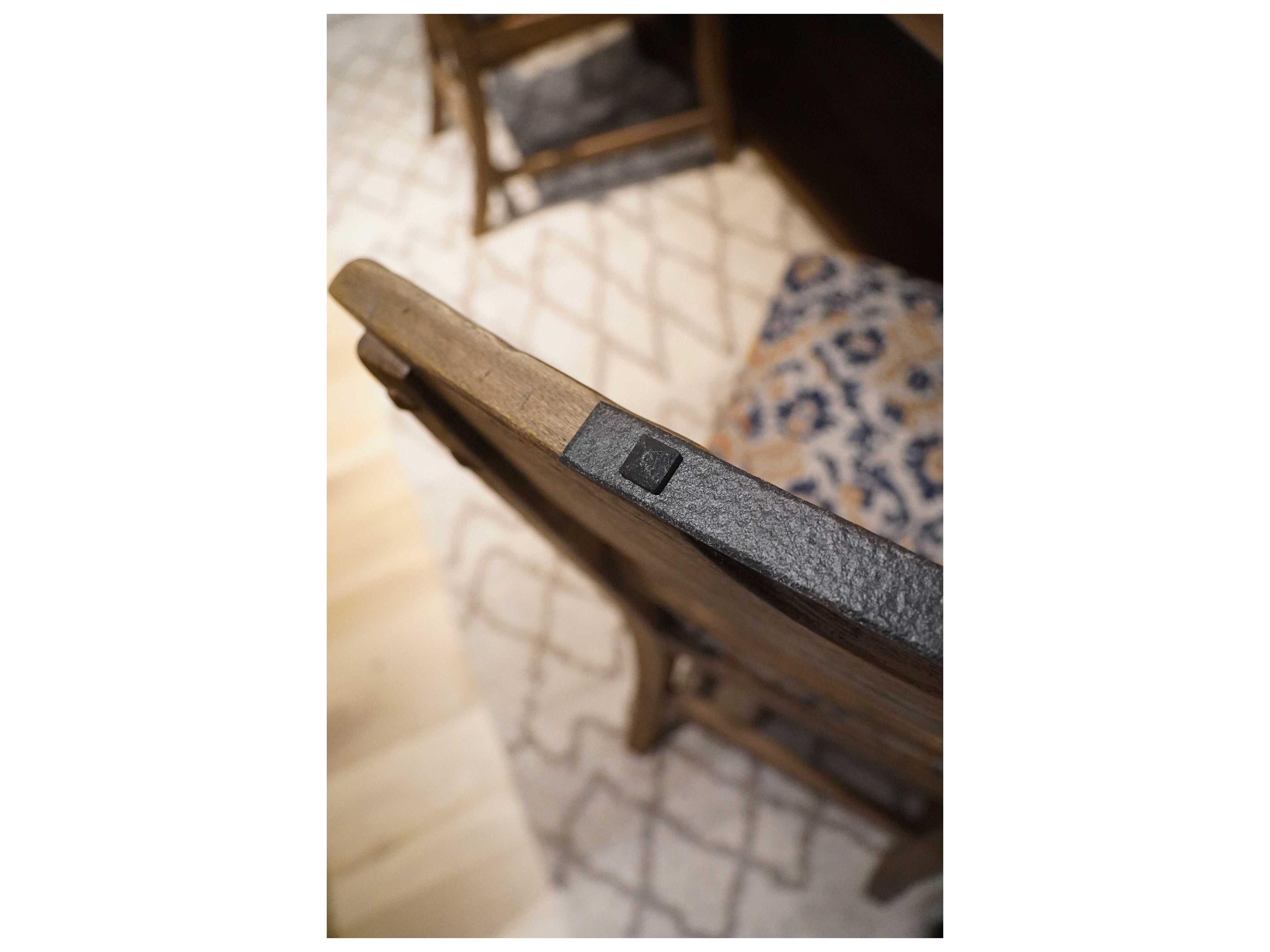 Jonathan Charles Stone Ridge Acacia Wood Brown Upholstered Armless Dining Chair