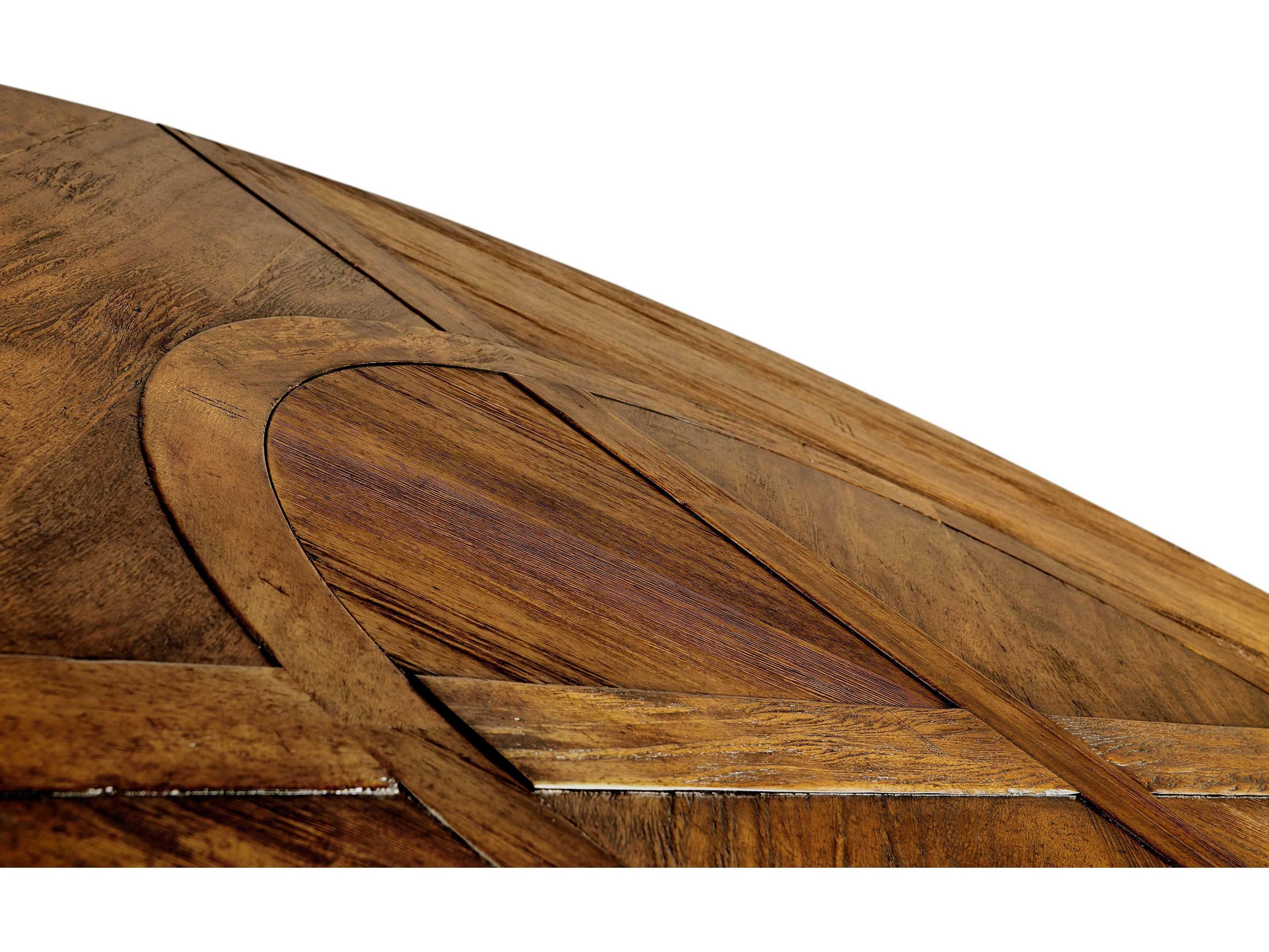 Jonathan Charles Jc Casual Accents Round Wood Country Farmhouse Walnut Dining Table