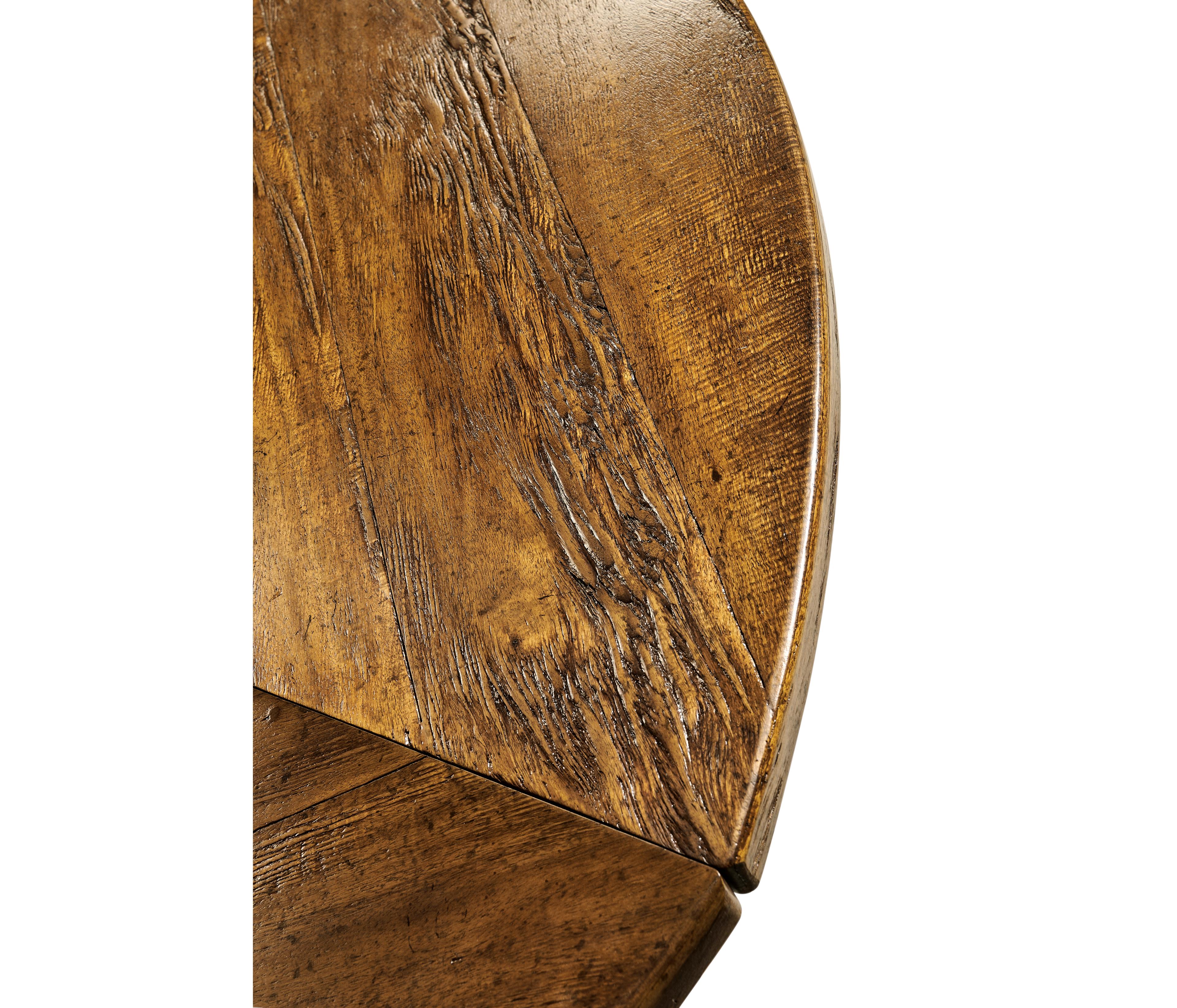 Jonathan Charles Jc Casual Accents Country Walnut Round Extendable Dining Table