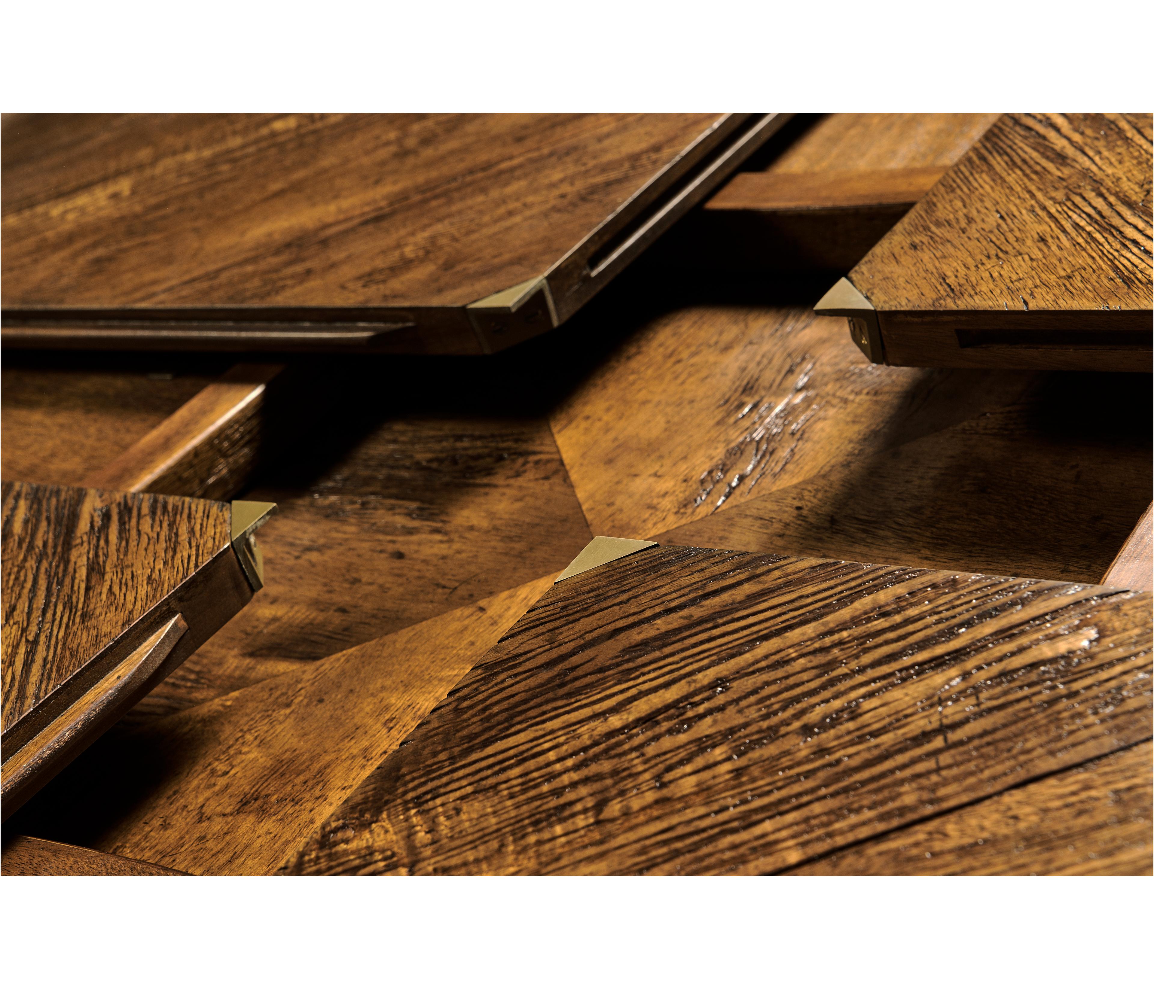 Jonathan Charles Jc Casual Accents Country Walnut Round Extendable Dining Table