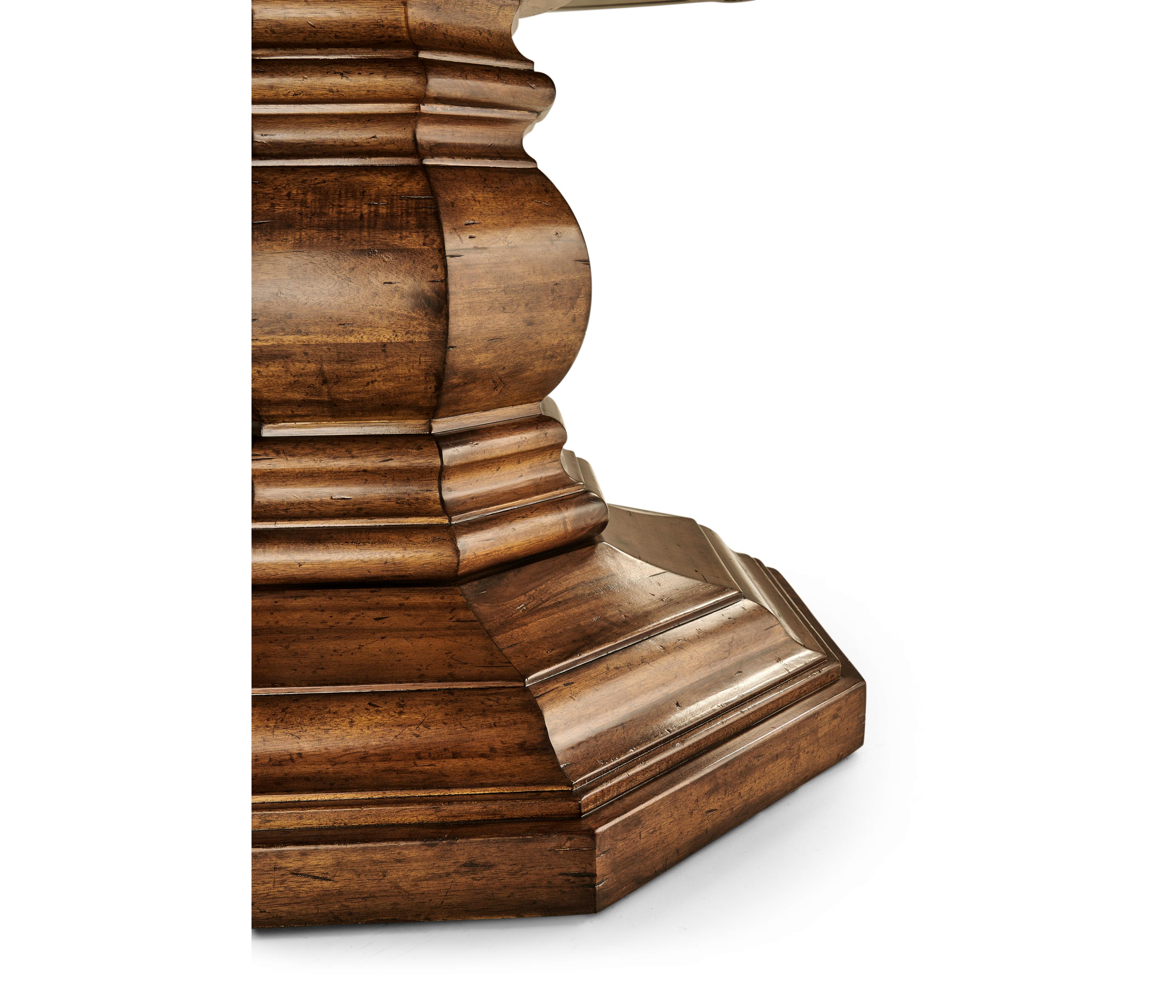 Jonathan Charles Jc Casual Accents Country Walnut Round Extendable Dining Table