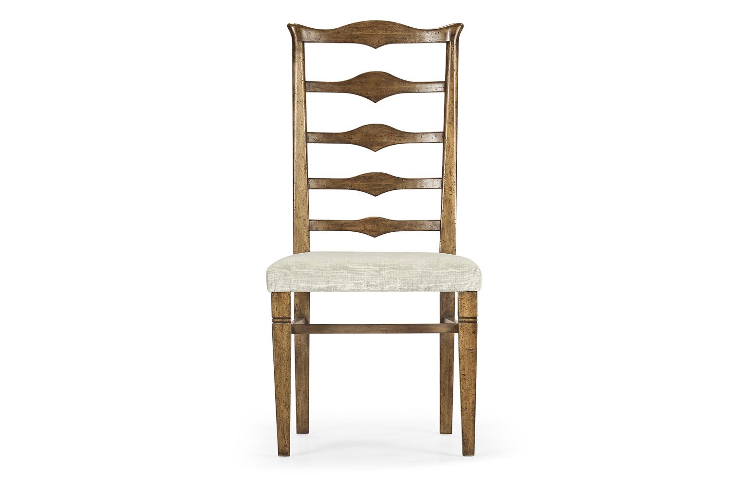 Jonathan Charles Jc Casual Acacia Wood Brown Upholstered Armless Dining Chair