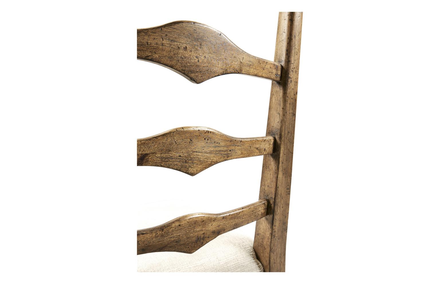 Jonathan Charles Jc Casual Acacia Wood Brown Upholstered Armless Dining Chair