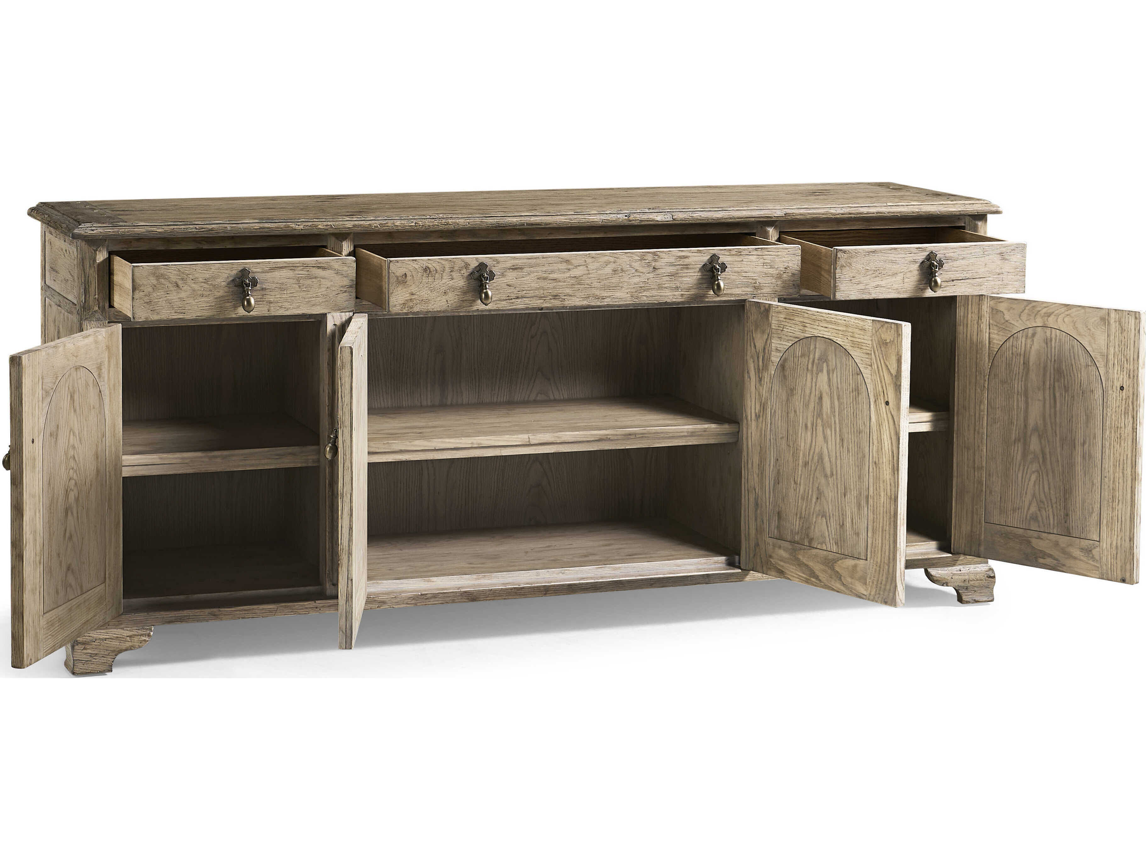 Jonathan Charles Sagehill 76" Oak Wood Timberon Grey Sideboard