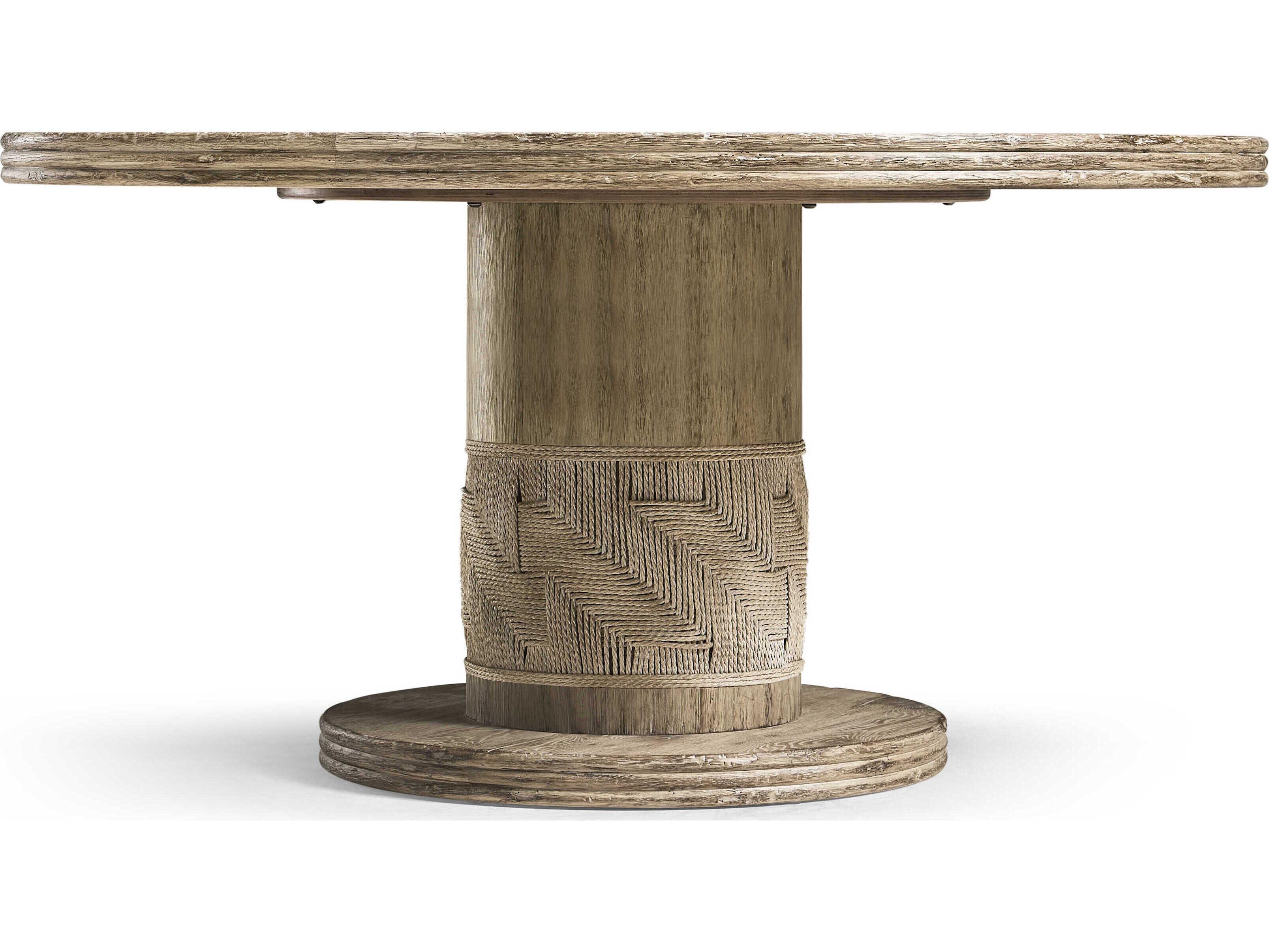 Jonathan Charles Sagehill Round Wood Timberon Grey Oak Dining Table