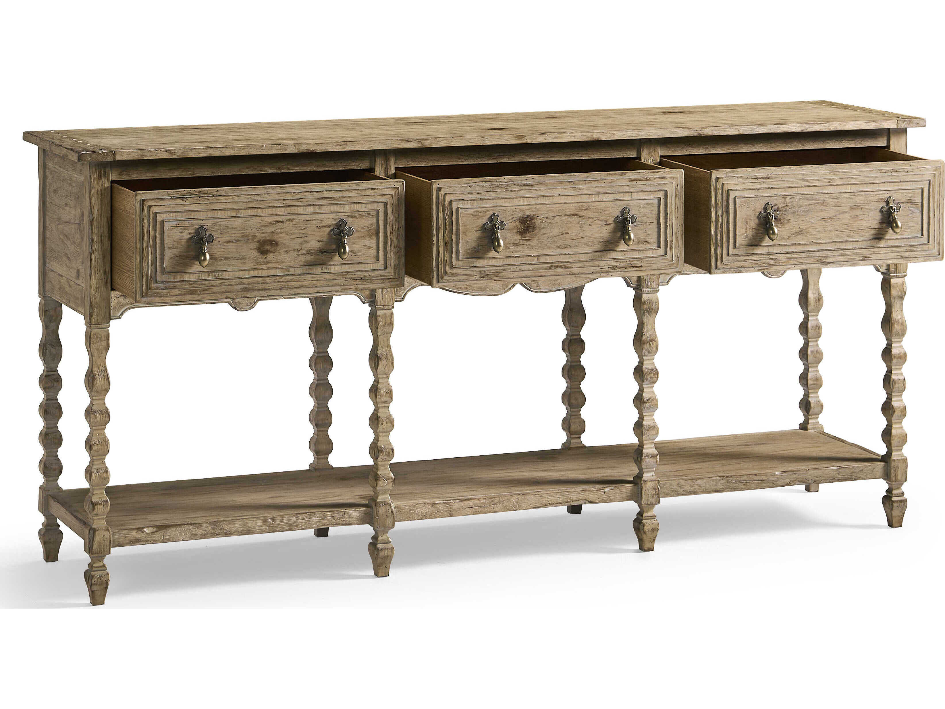 Jonathan Charles Sagehill 76" Oak Wood Timberon Grey Sideboard
