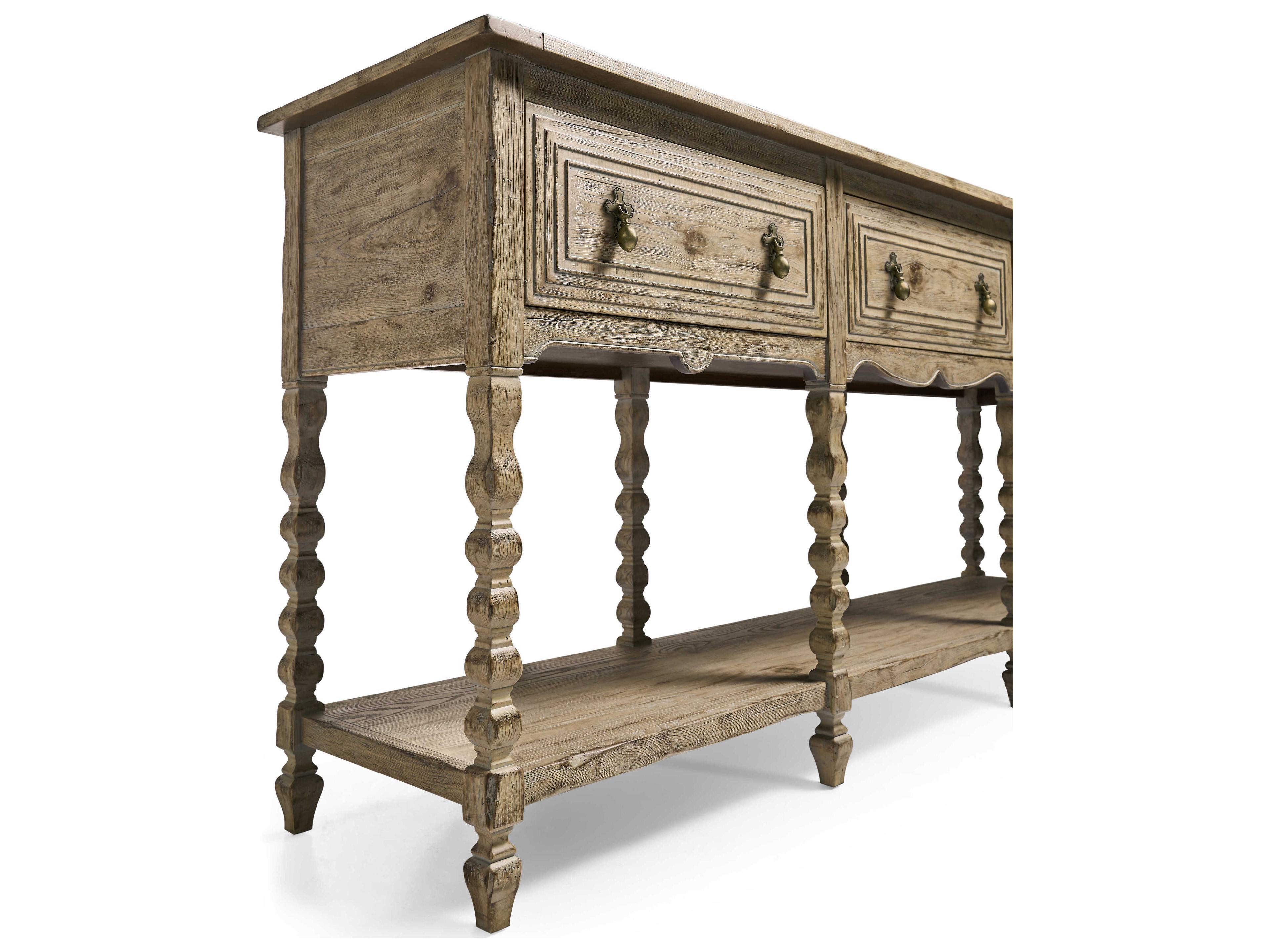 Jonathan Charles Sagehill 76" Oak Wood Timberon Grey Sideboard