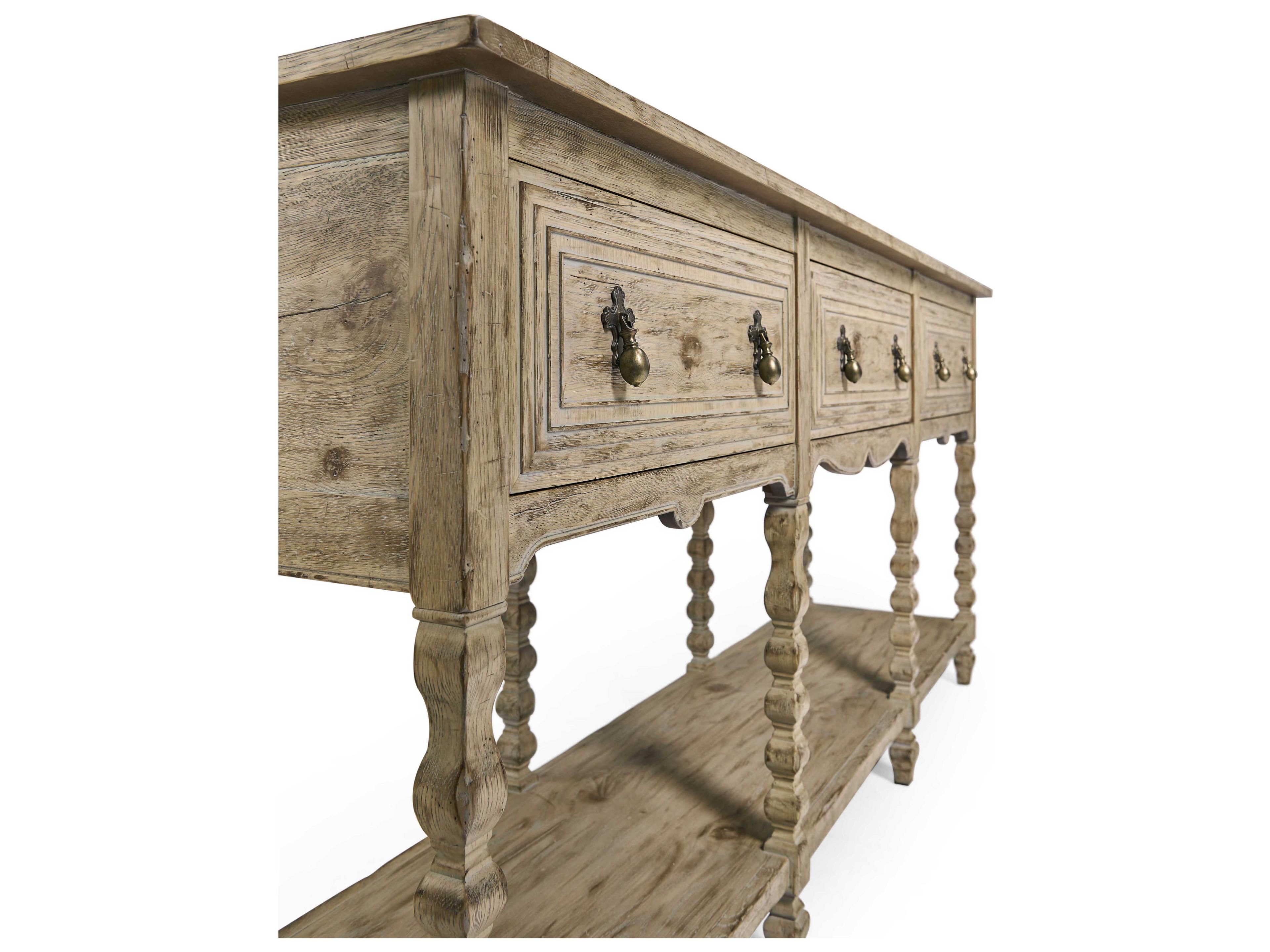 Jonathan Charles Sagehill 76" Oak Wood Timberon Grey Sideboard