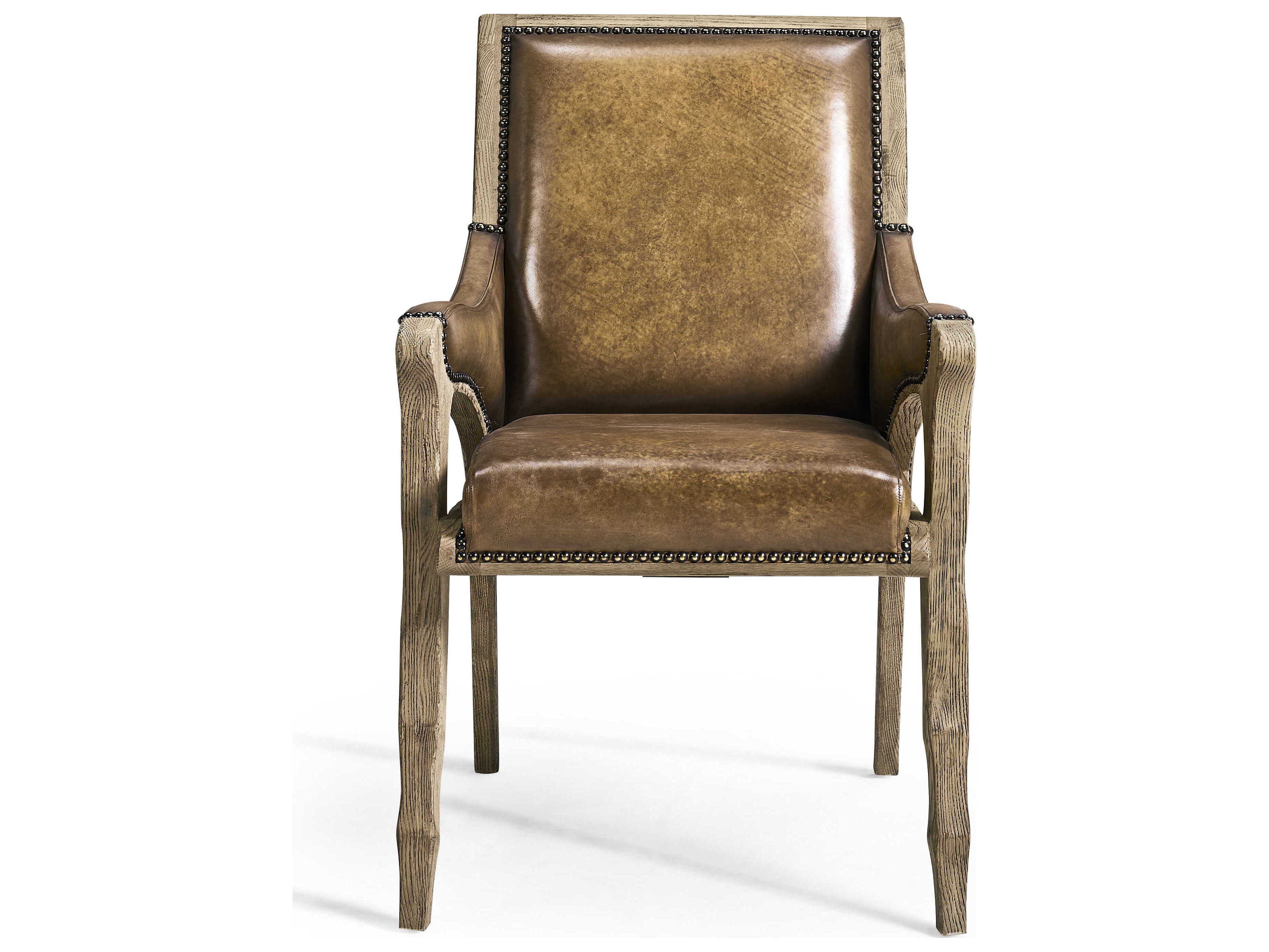 Jonathan Charles Echo Canyon Brown Leather Accent Chair