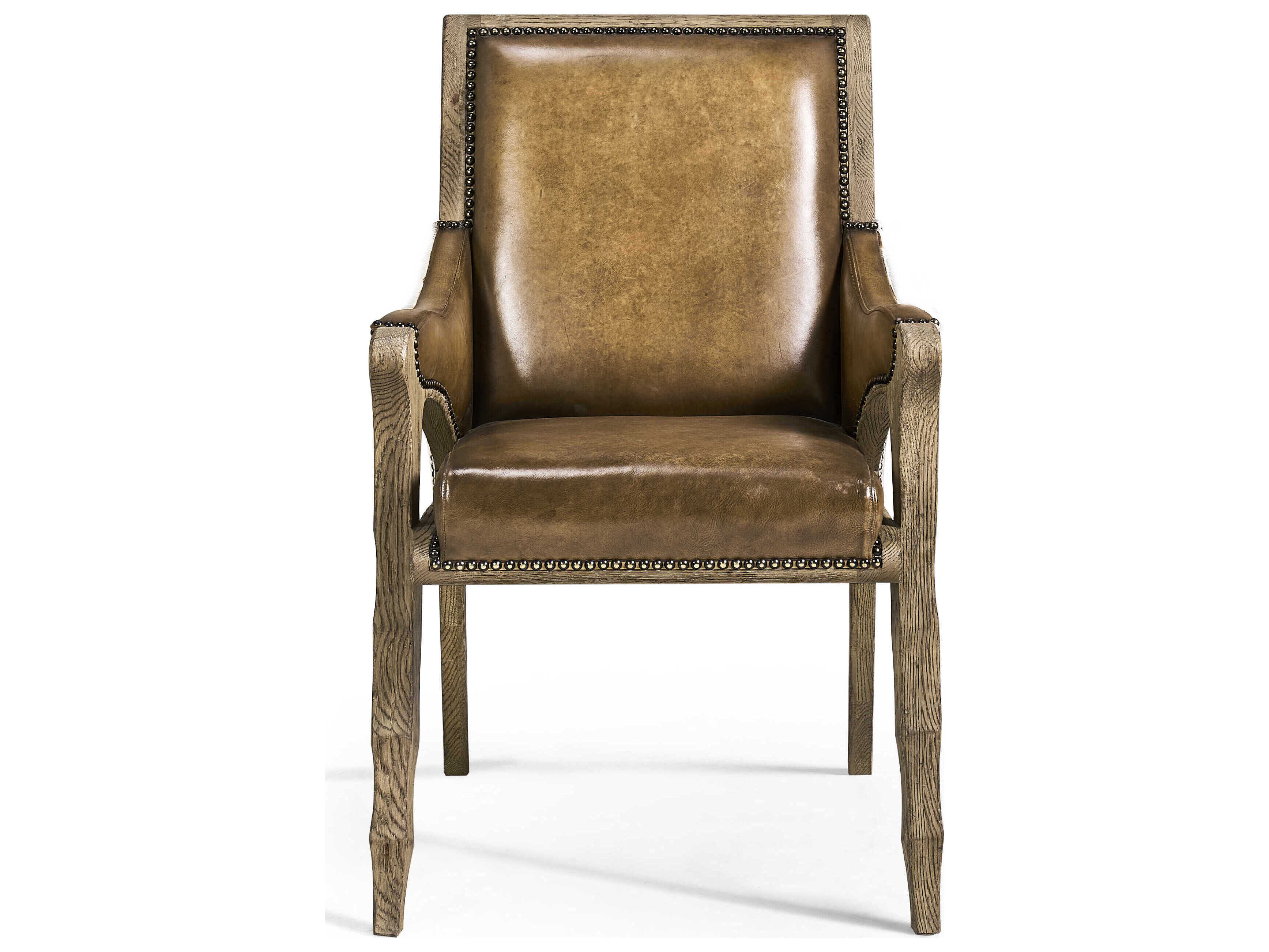 Jonathan Charles Echo Canyon Brown Leather Accent Chair
