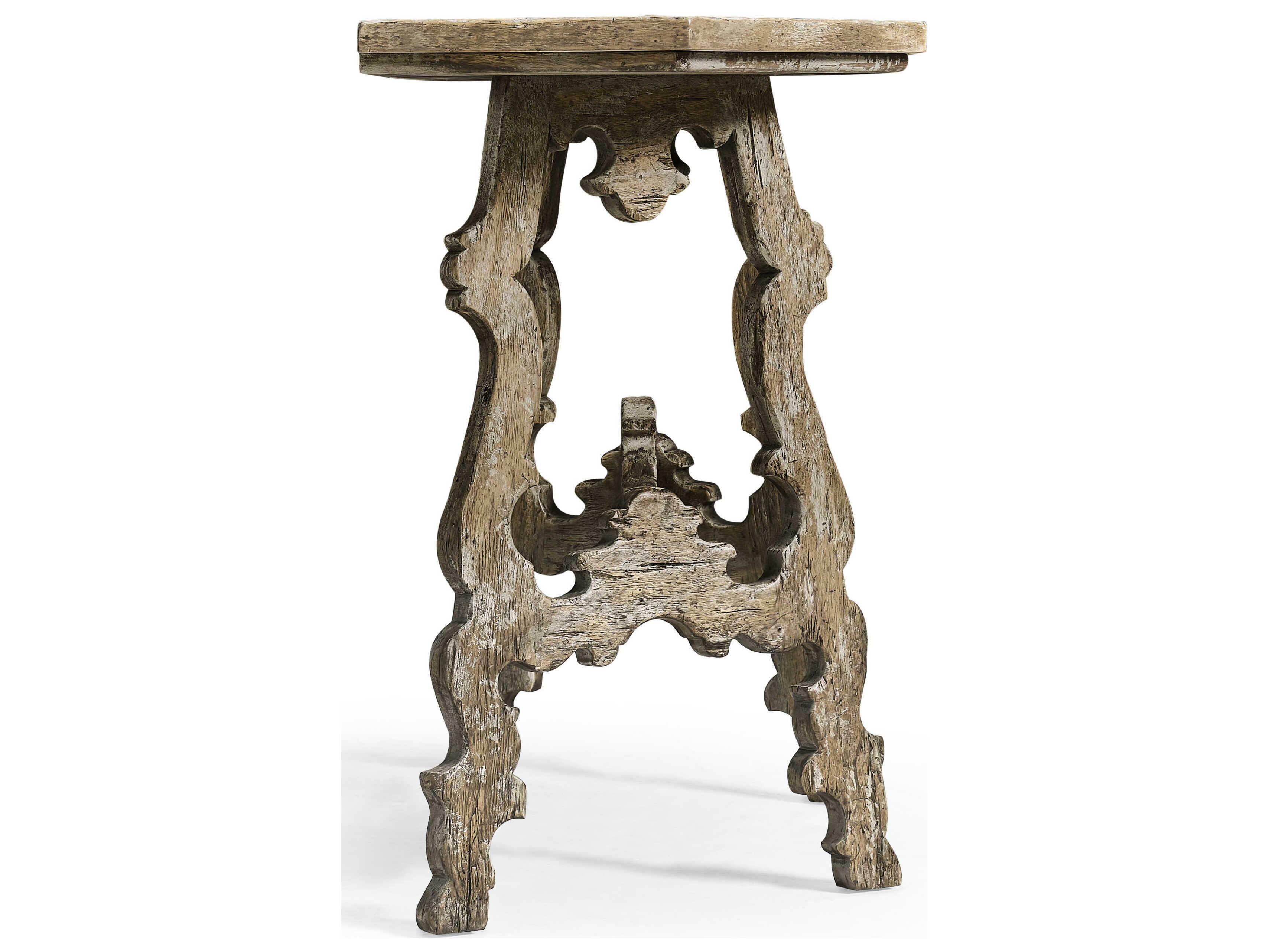 Jonathan Charles Caldera Wood Light Spain Painted Walnut Console Table